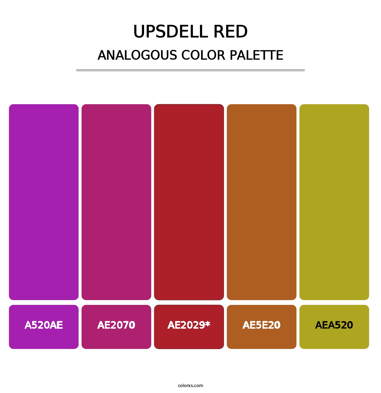 Upsdell Red - Analogous Color Palette
