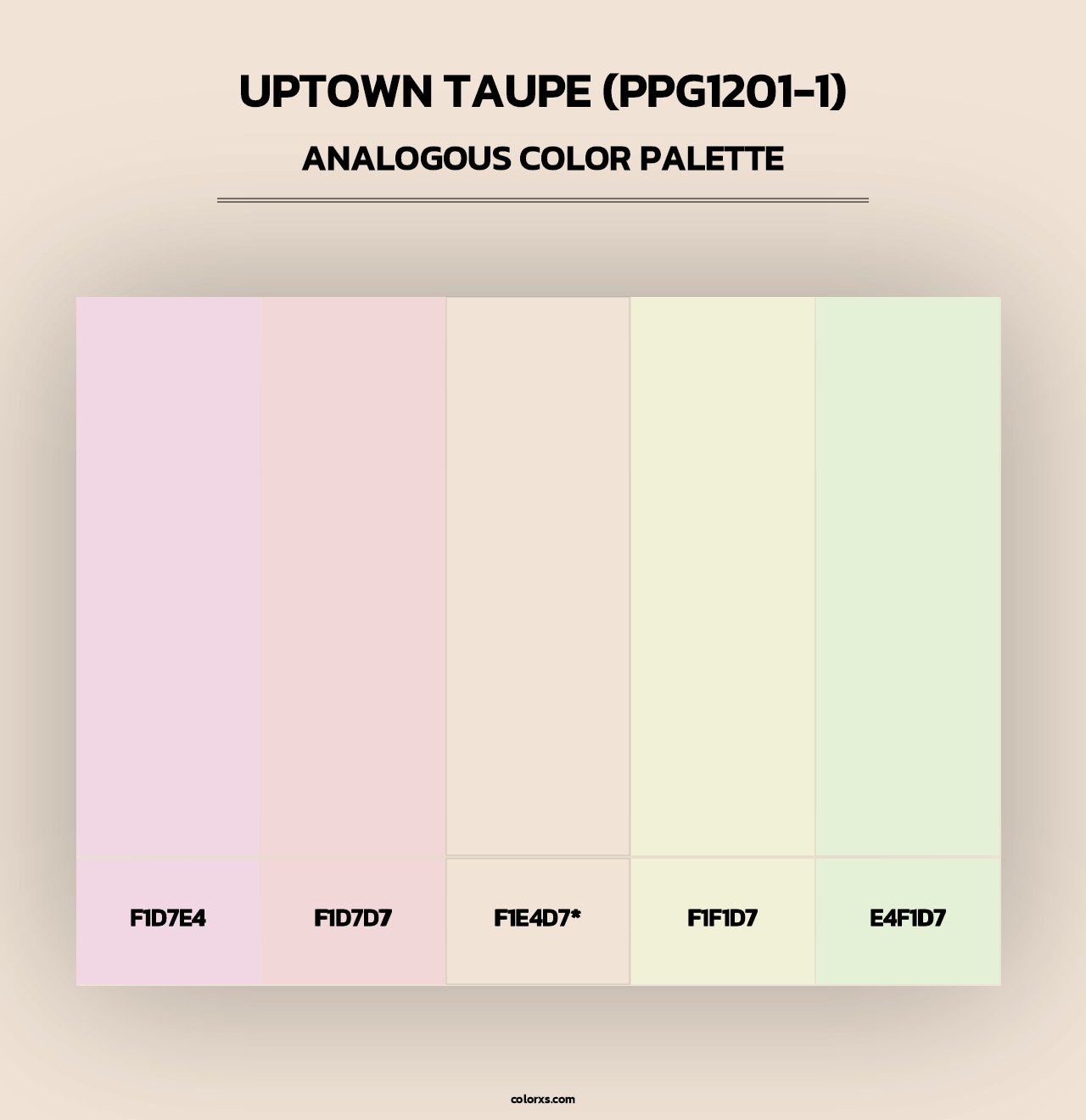 Uptown Taupe (PPG1201-1) - Analogous Color Palette