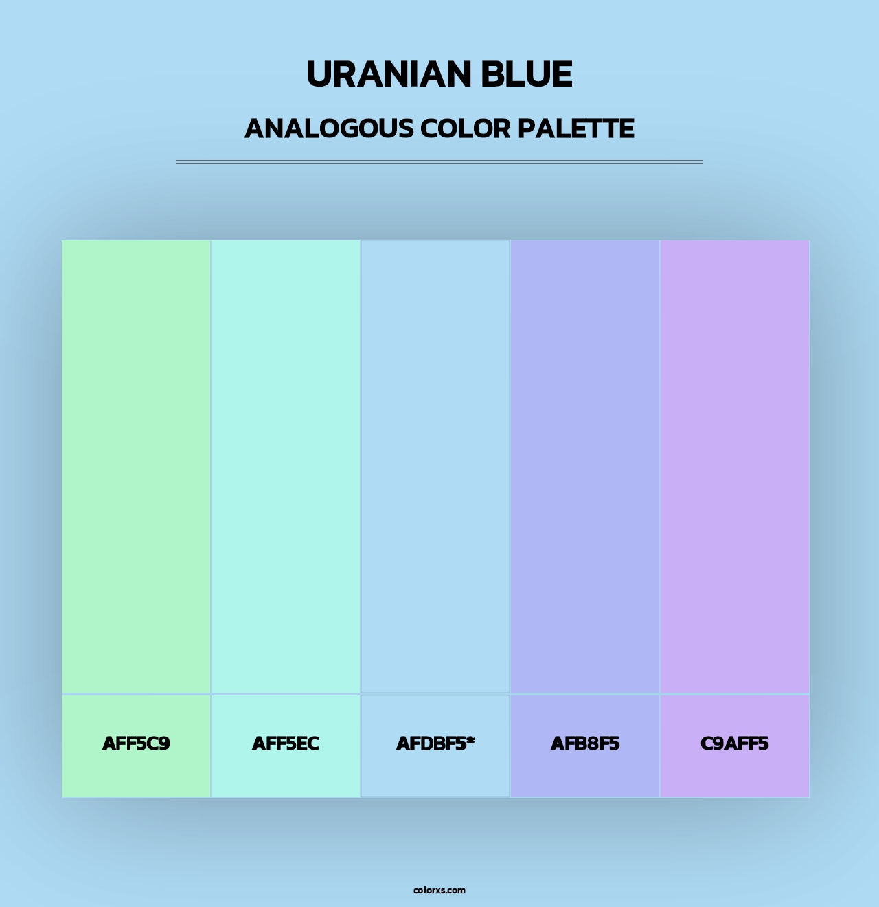 Uranian Blue - Analogous Color Palette
