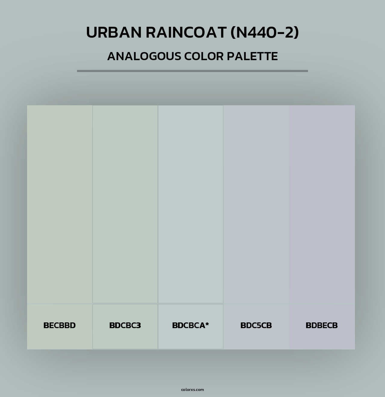 Urban Raincoat (N440-2) - Analogous Color Palette