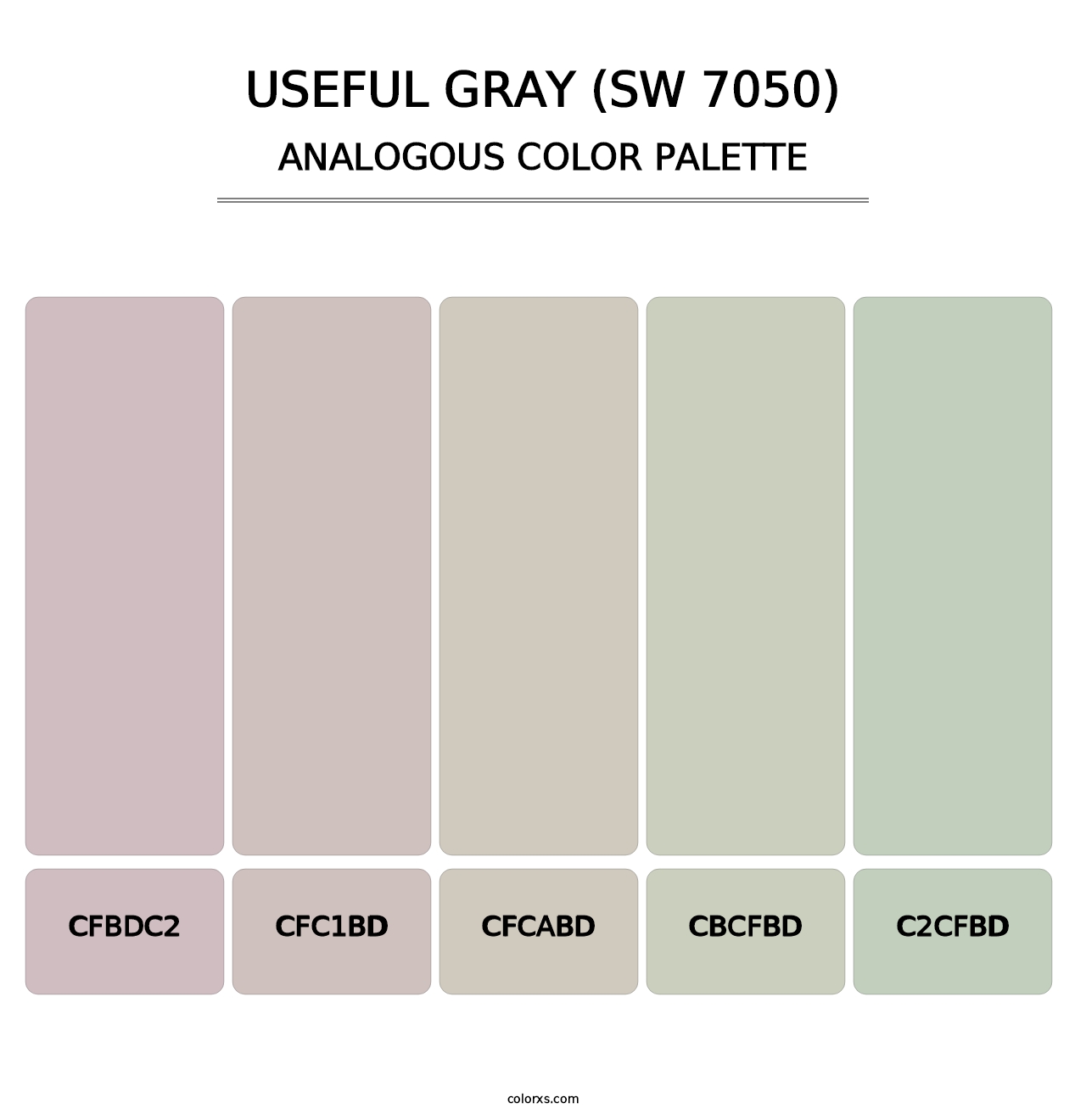 Useful Gray (SW 7050) - Analogous Color Palette