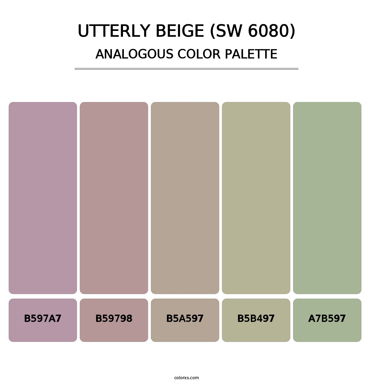 Utterly Beige (SW 6080) - Analogous Color Palette