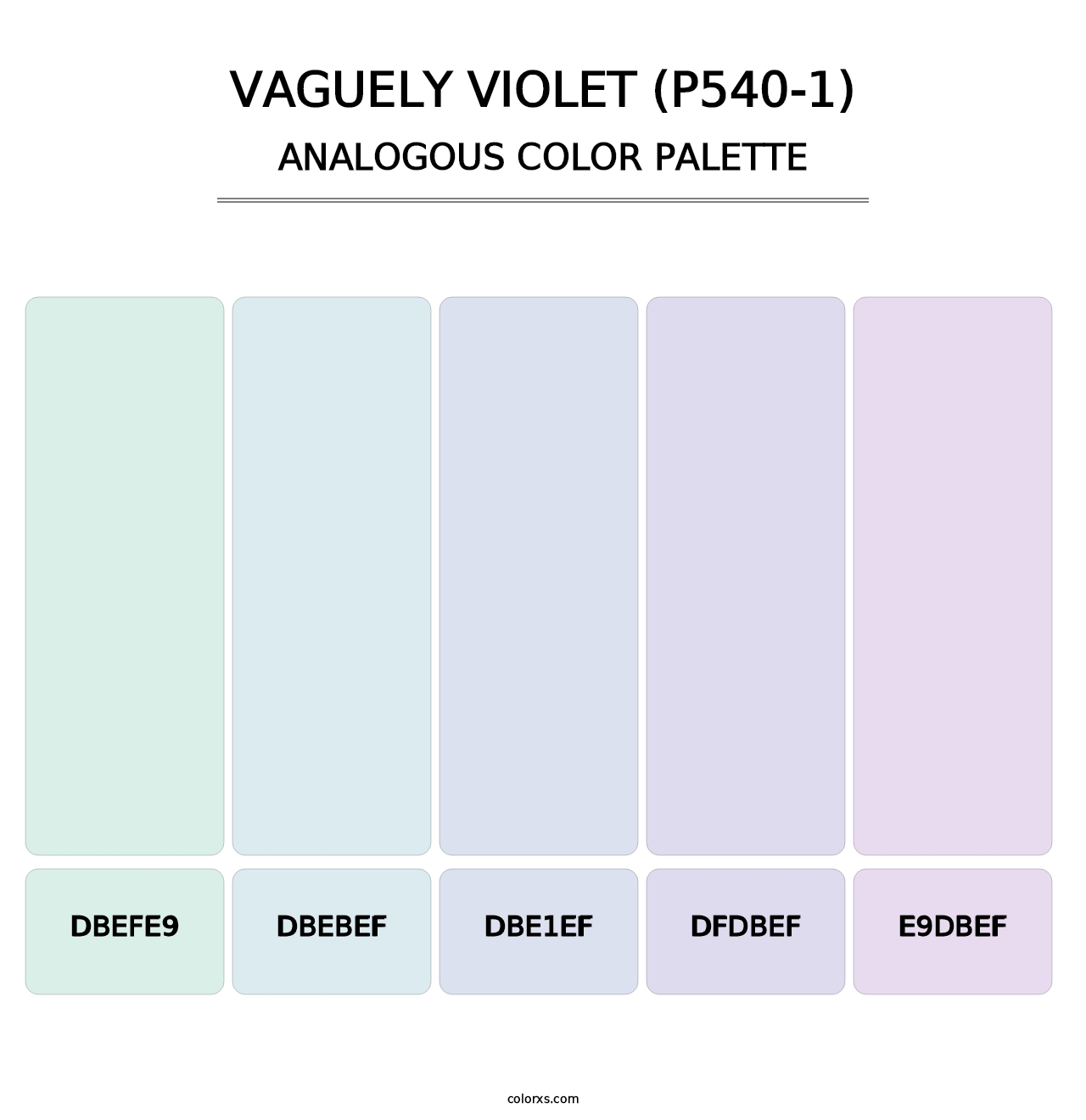 Vaguely Violet (P540-1) - Analogous Color Palette