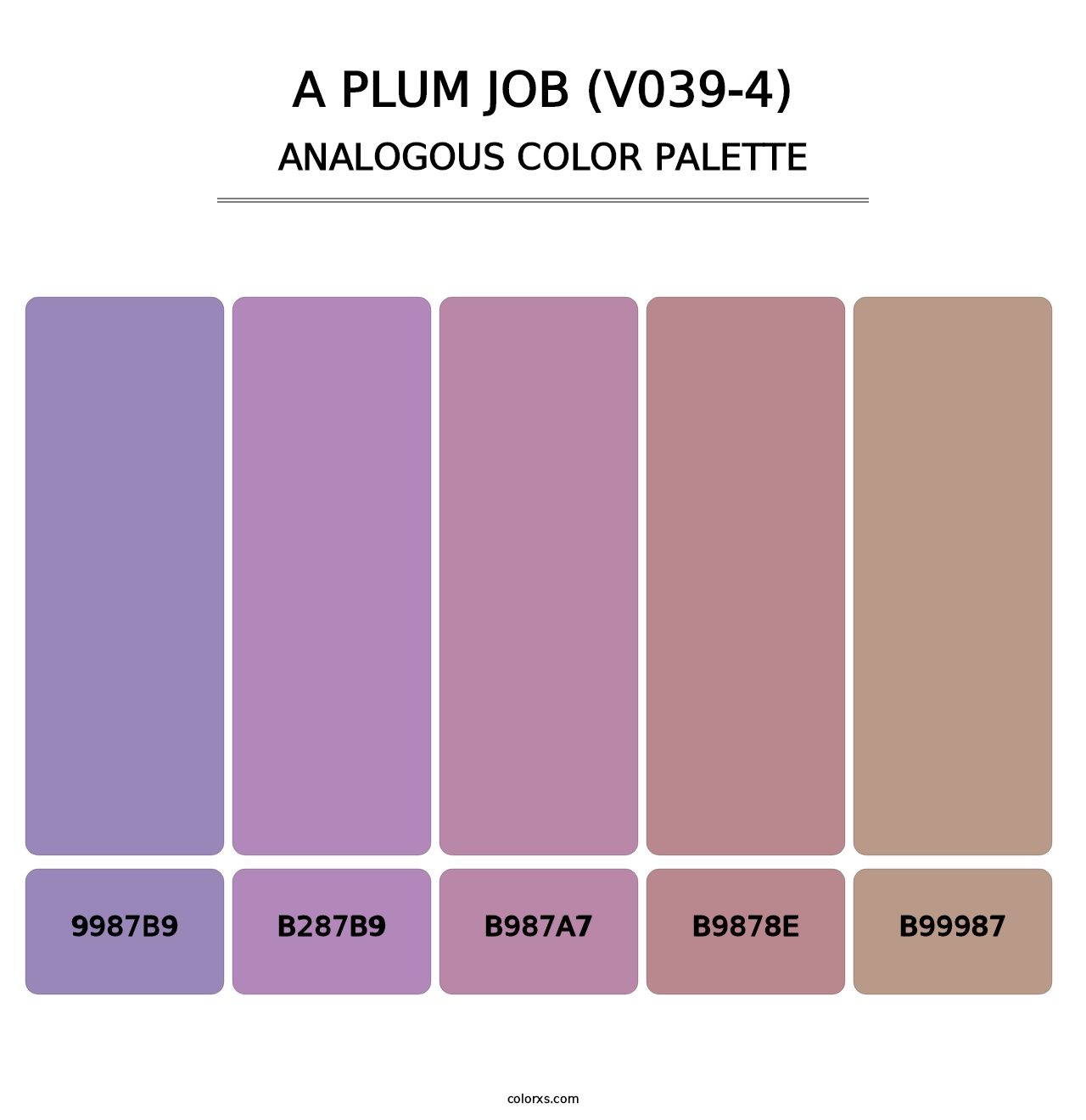 A Plum Job (V039-4) - Analogous Color Palette