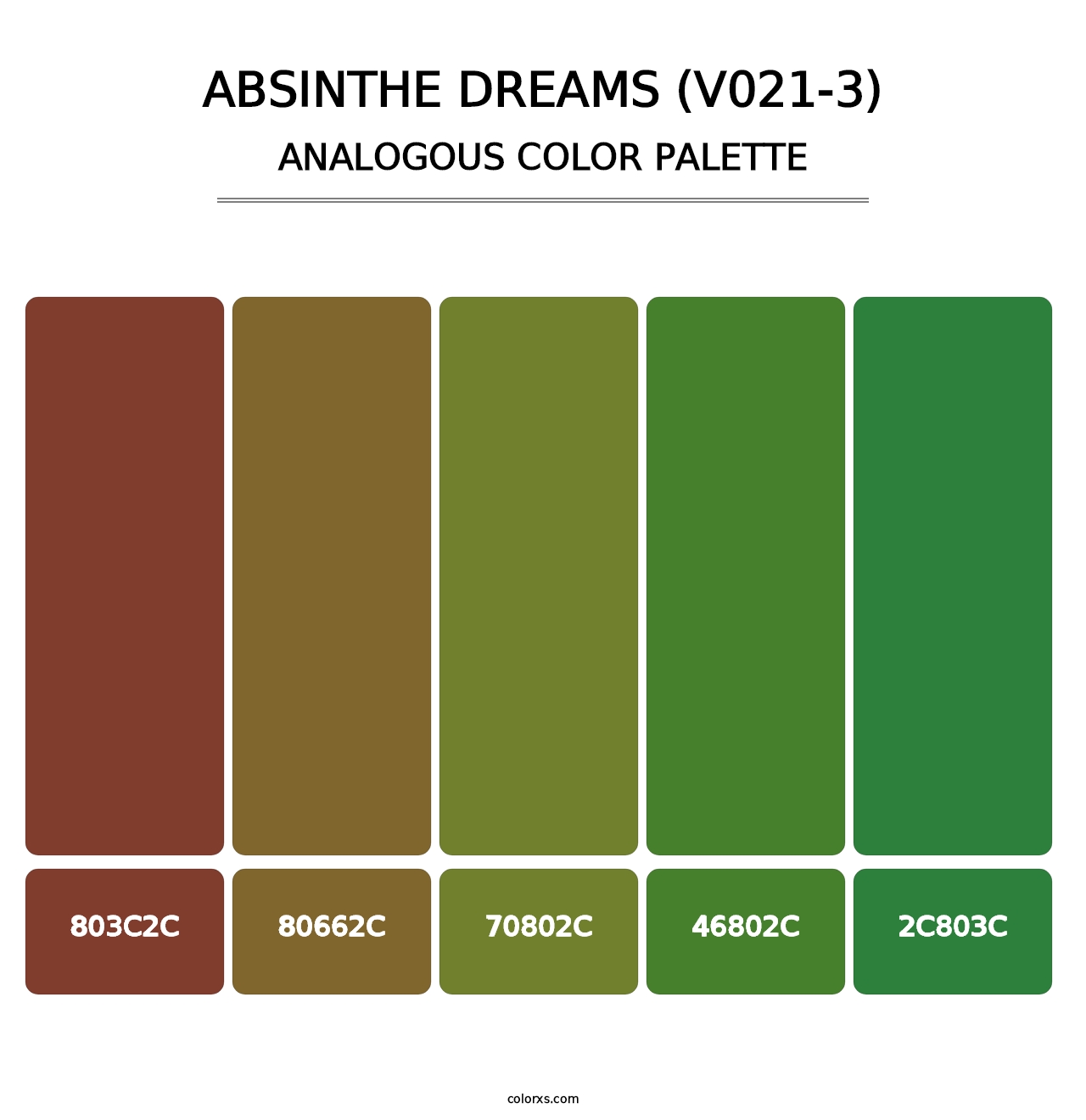 Absinthe Dreams (V021-3) - Analogous Color Palette