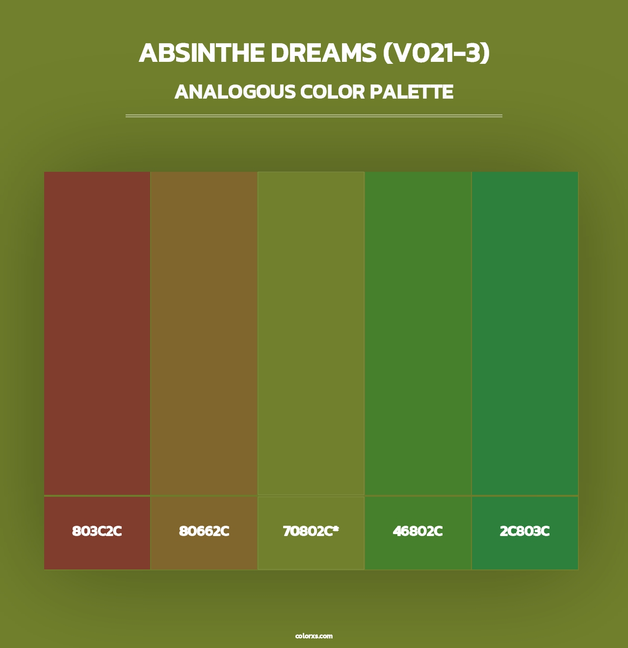 Absinthe Dreams (V021-3) - Analogous Color Palette