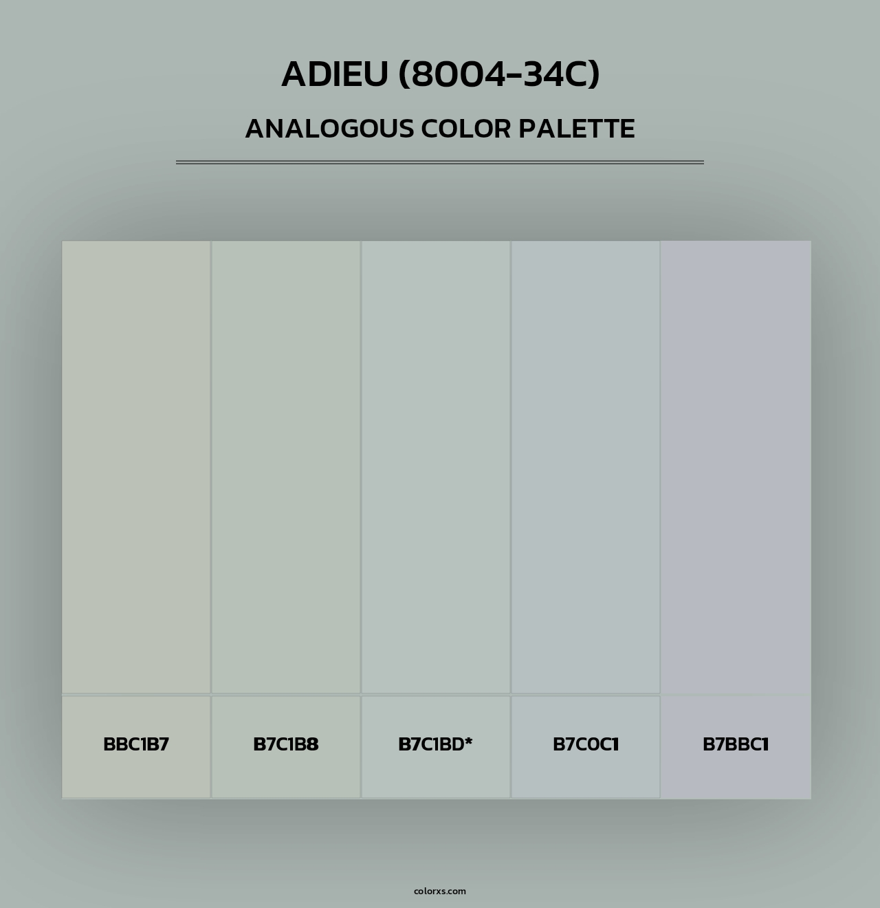 Adieu (8004-34C) - Analogous Color Palette