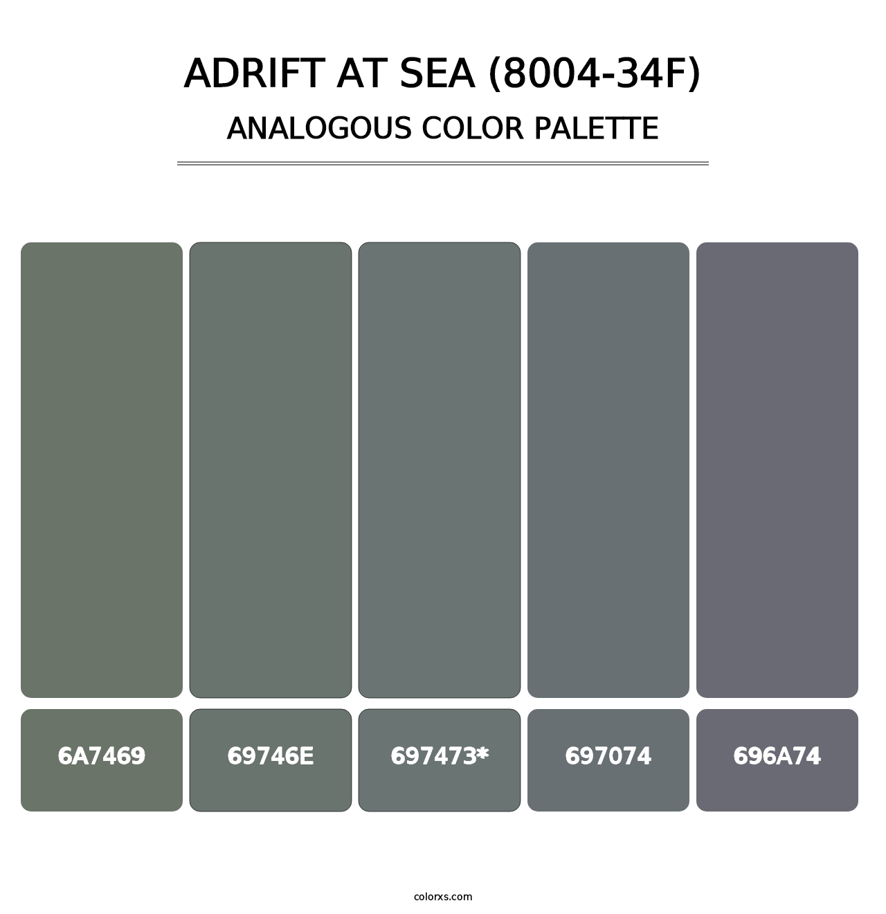 Adrift at Sea (8004-34F) - Analogous Color Palette
