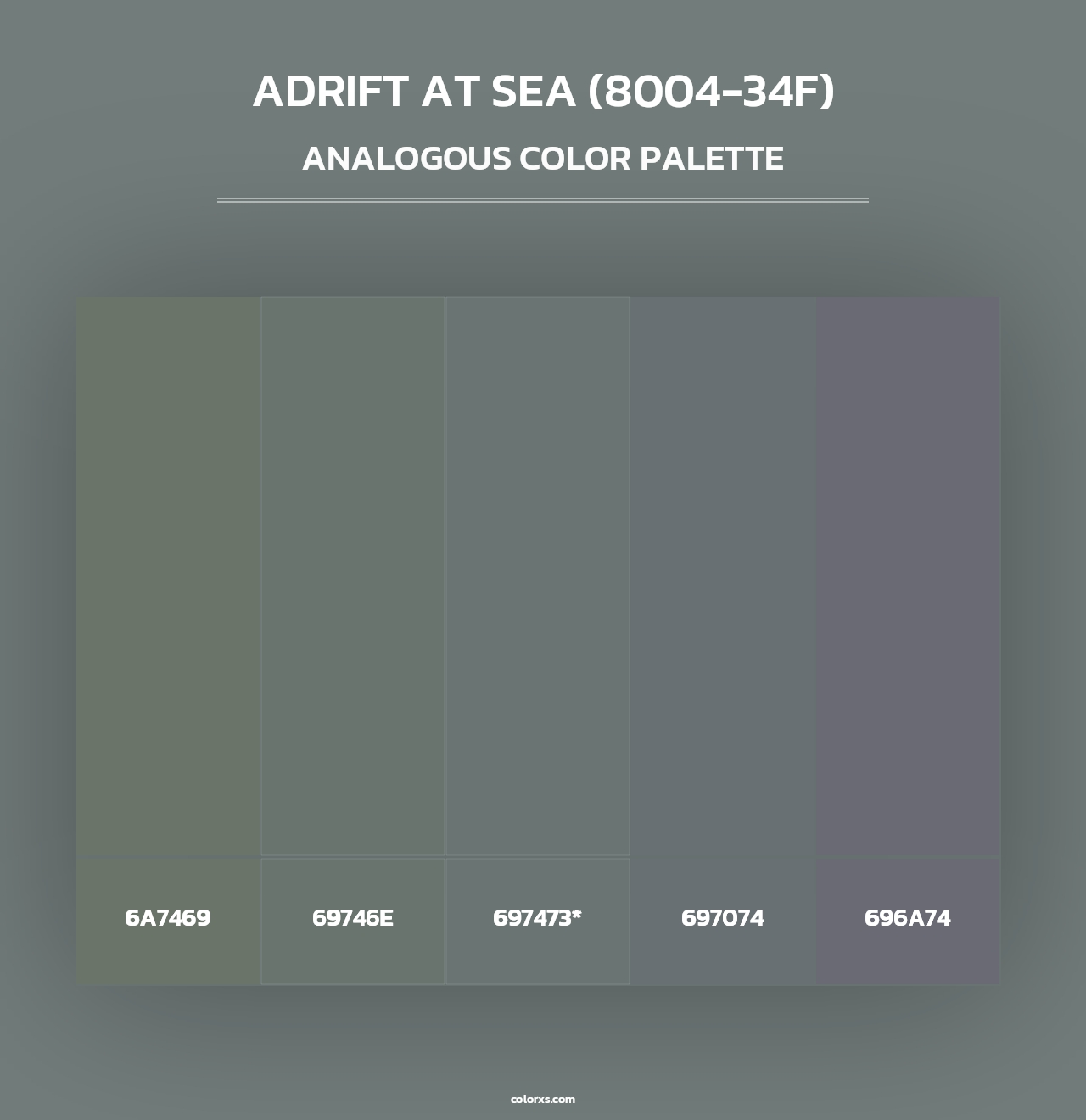 Adrift at Sea (8004-34F) - Analogous Color Palette