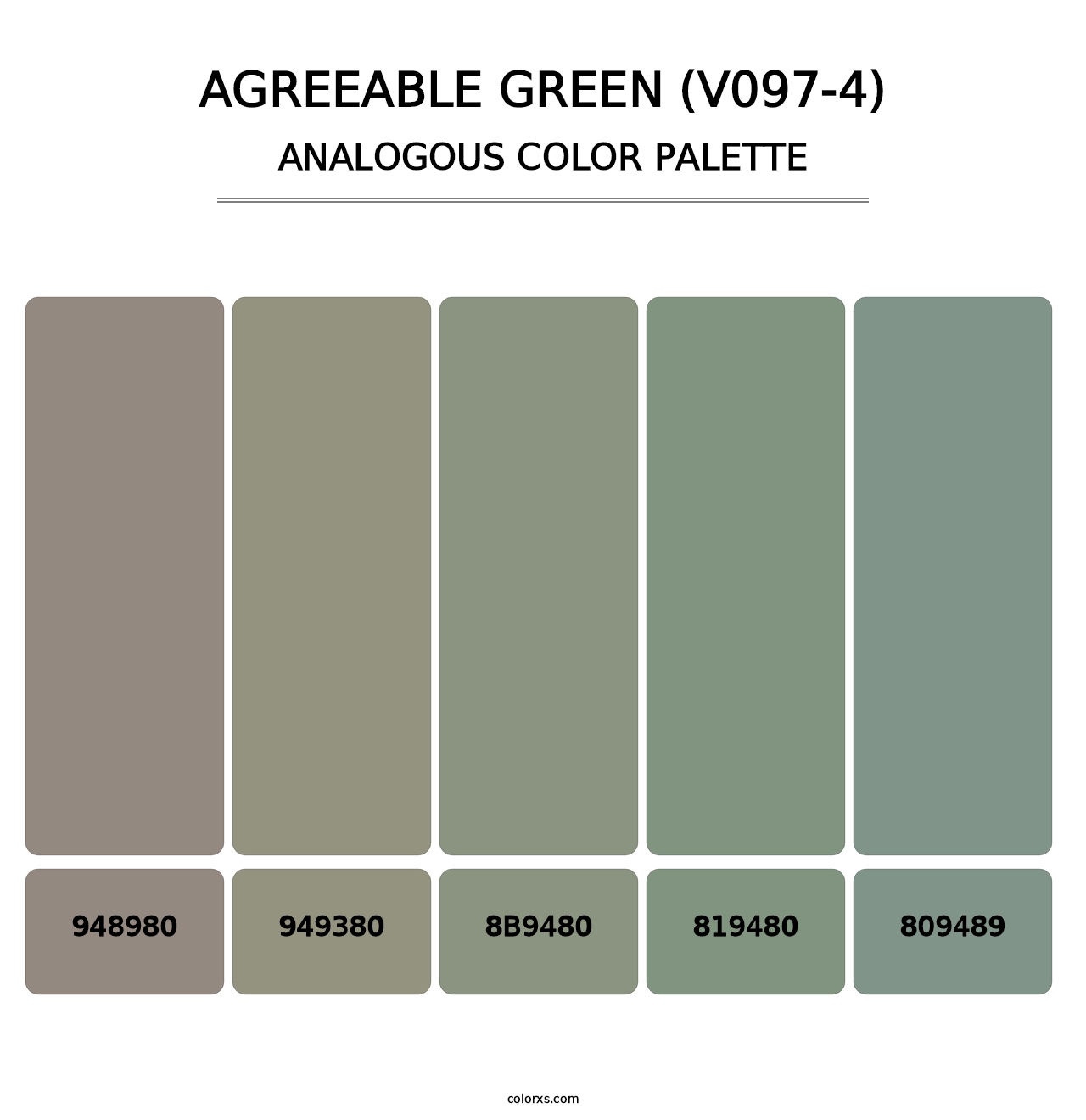 Agreeable Green (V097-4) - Analogous Color Palette