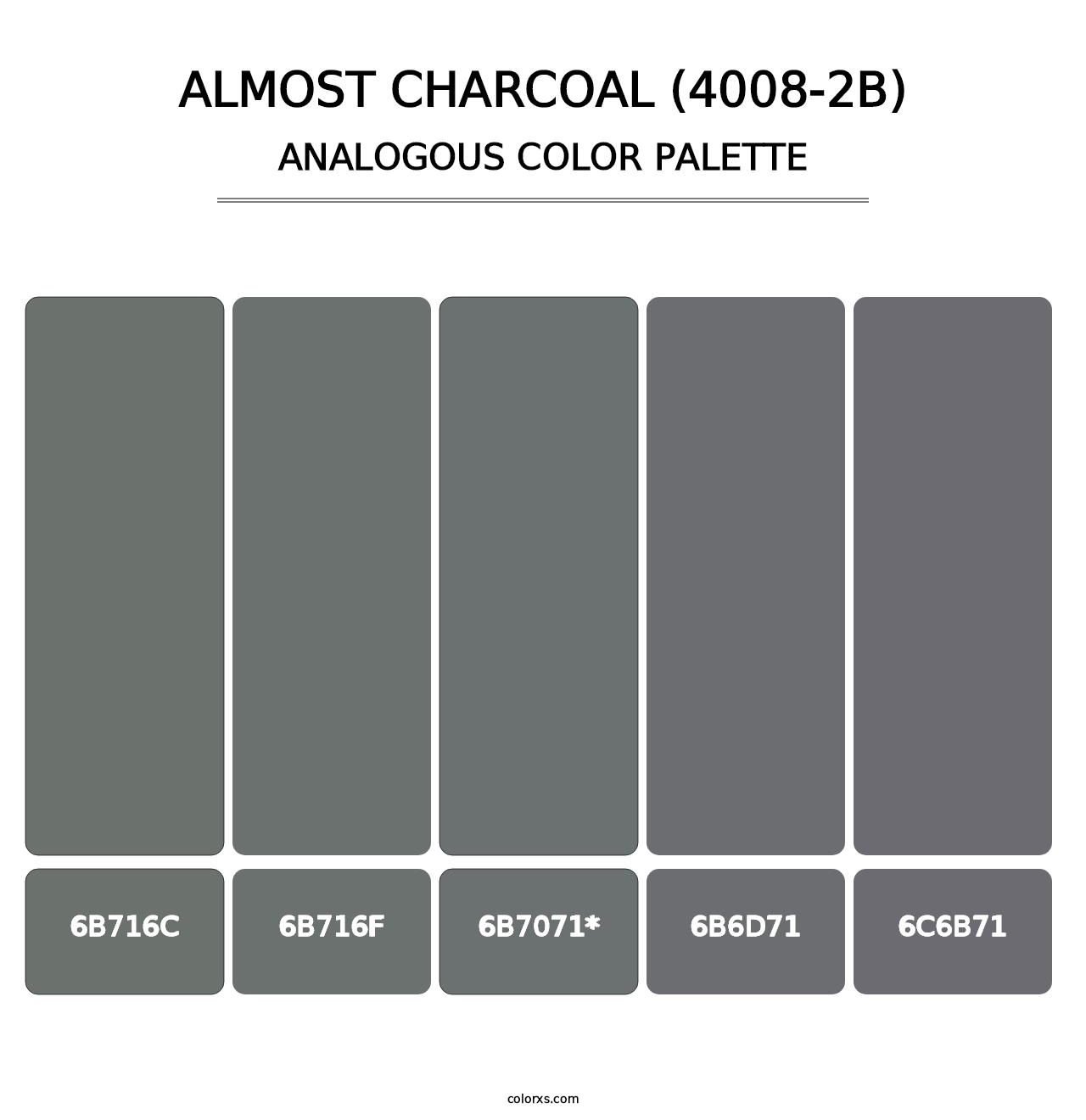 Almost Charcoal (4008-2B) - Analogous Color Palette