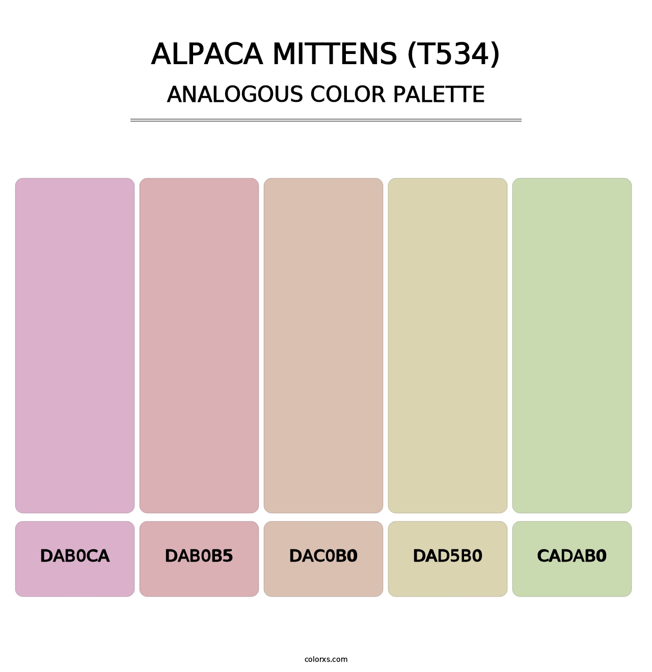 Alpaca Mittens (T534) - Analogous Color Palette
