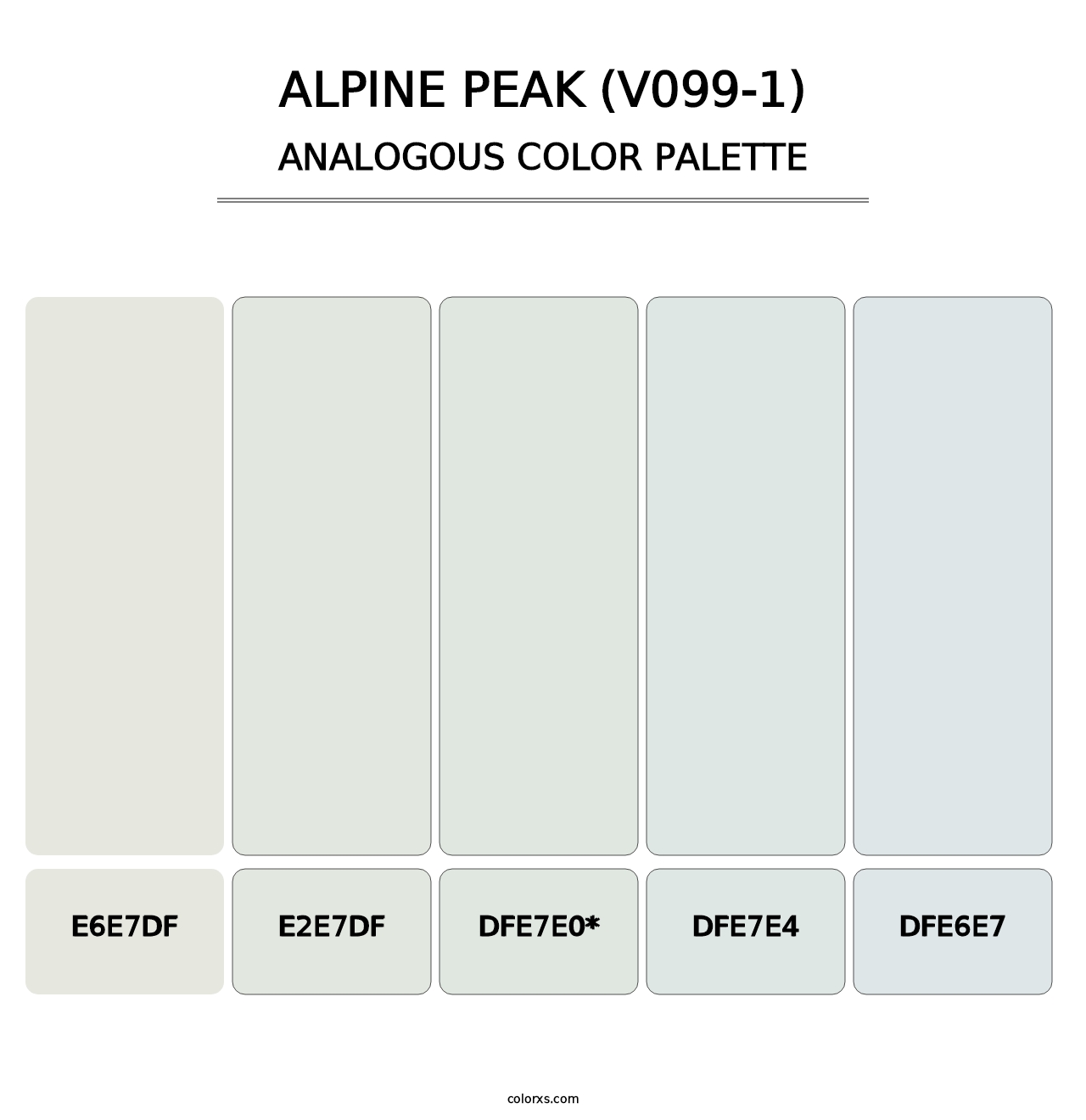 Alpine Peak (V099-1) - Analogous Color Palette