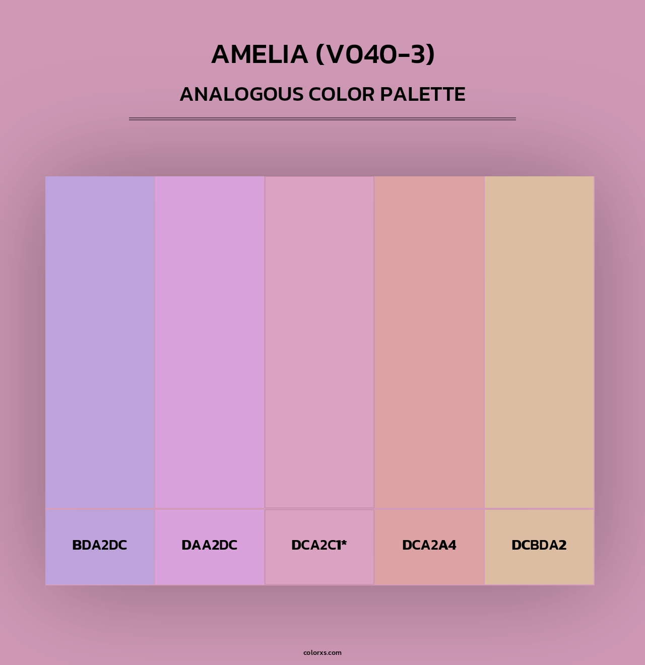 Amelia (V040-3) - Analogous Color Palette