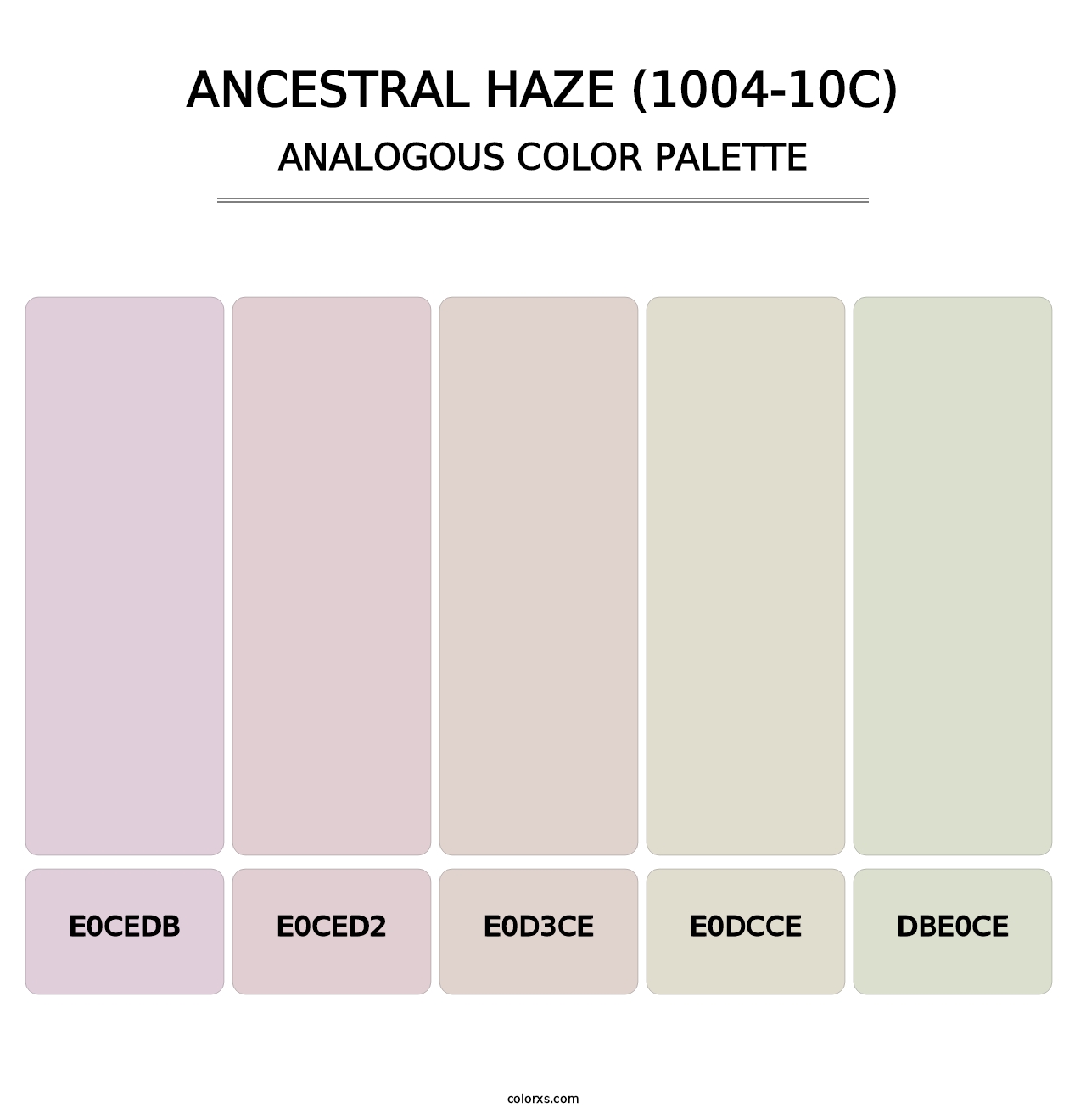 Ancestral Haze (1004-10C) - Analogous Color Palette