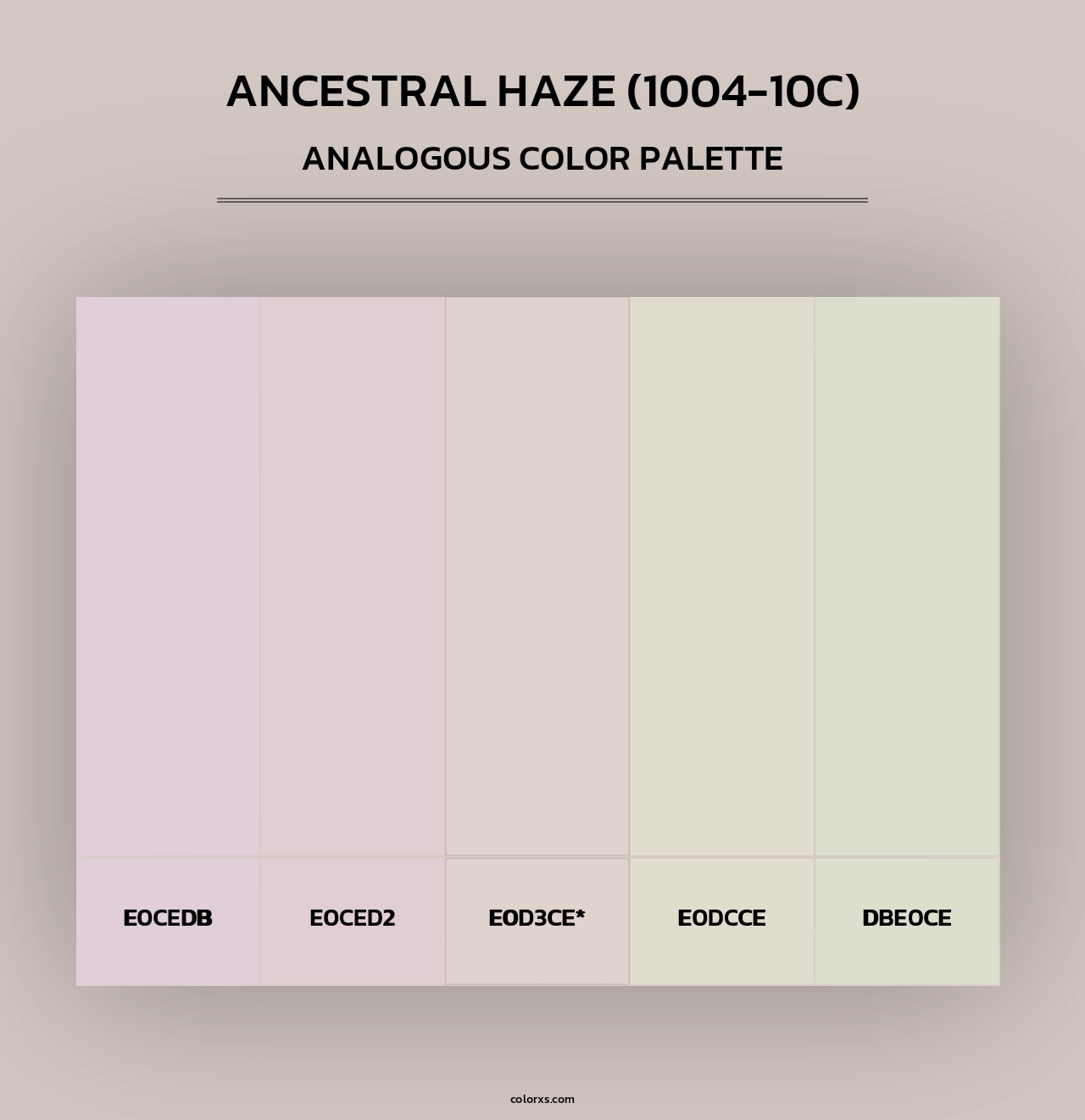 Ancestral Haze (1004-10C) - Analogous Color Palette