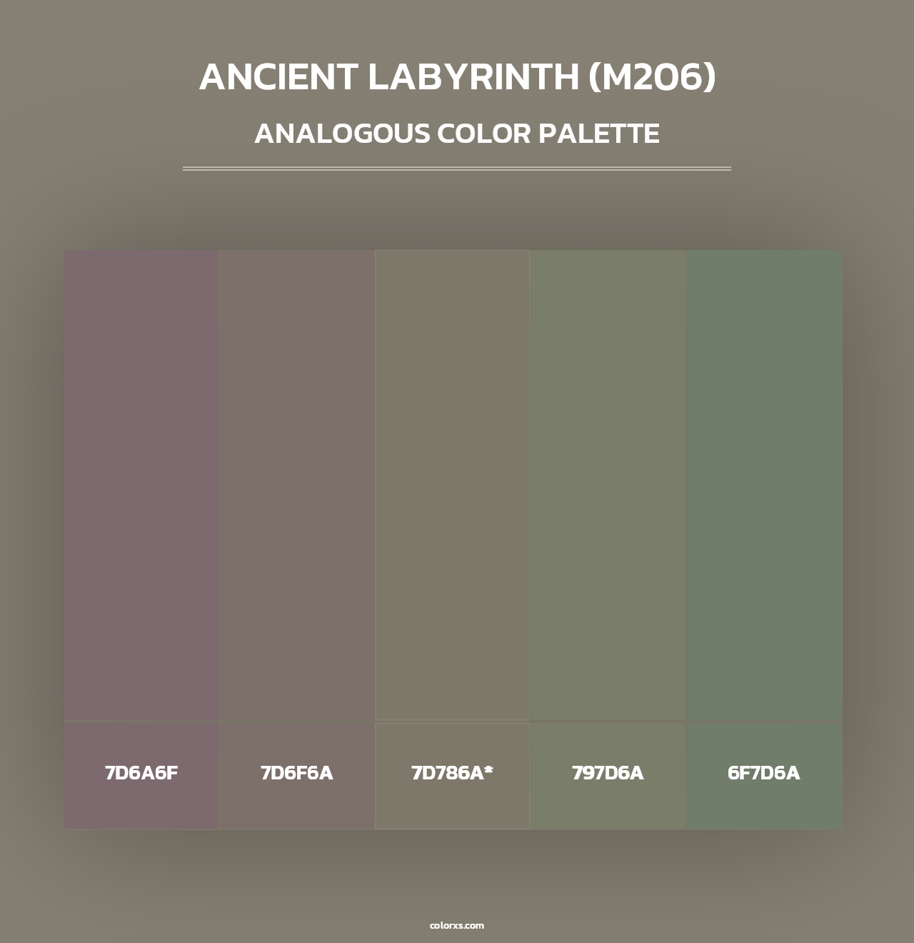 Ancient Labyrinth (M206) - Analogous Color Palette