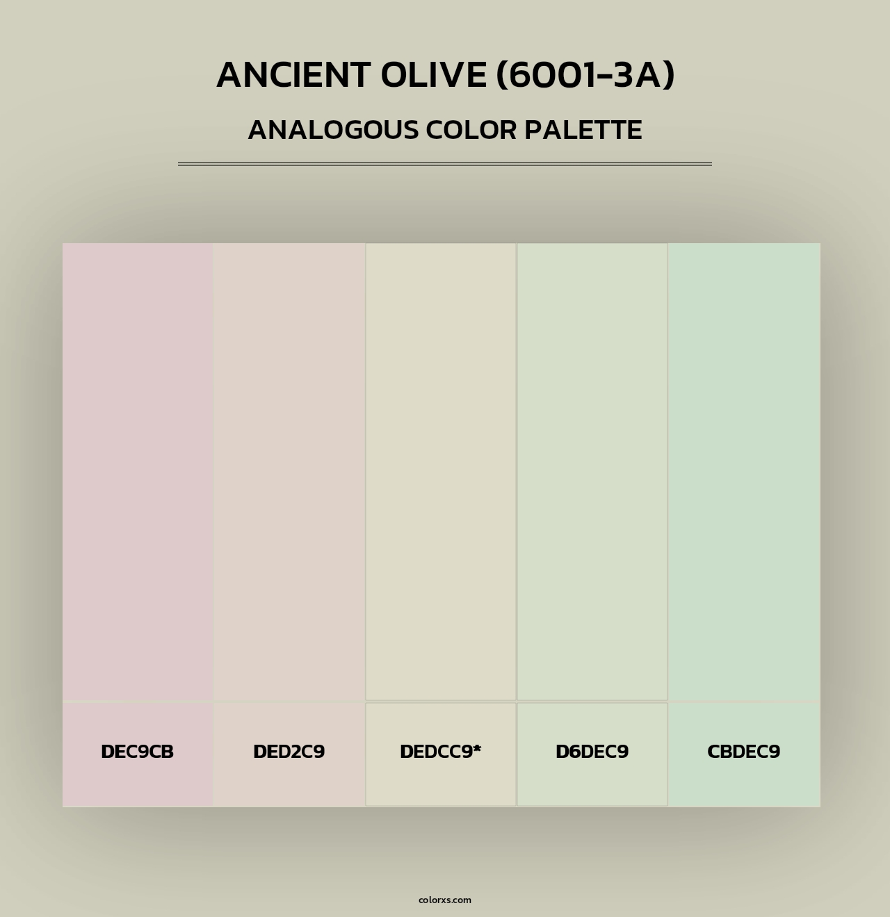 Ancient Olive (6001-3A) - Analogous Color Palette
