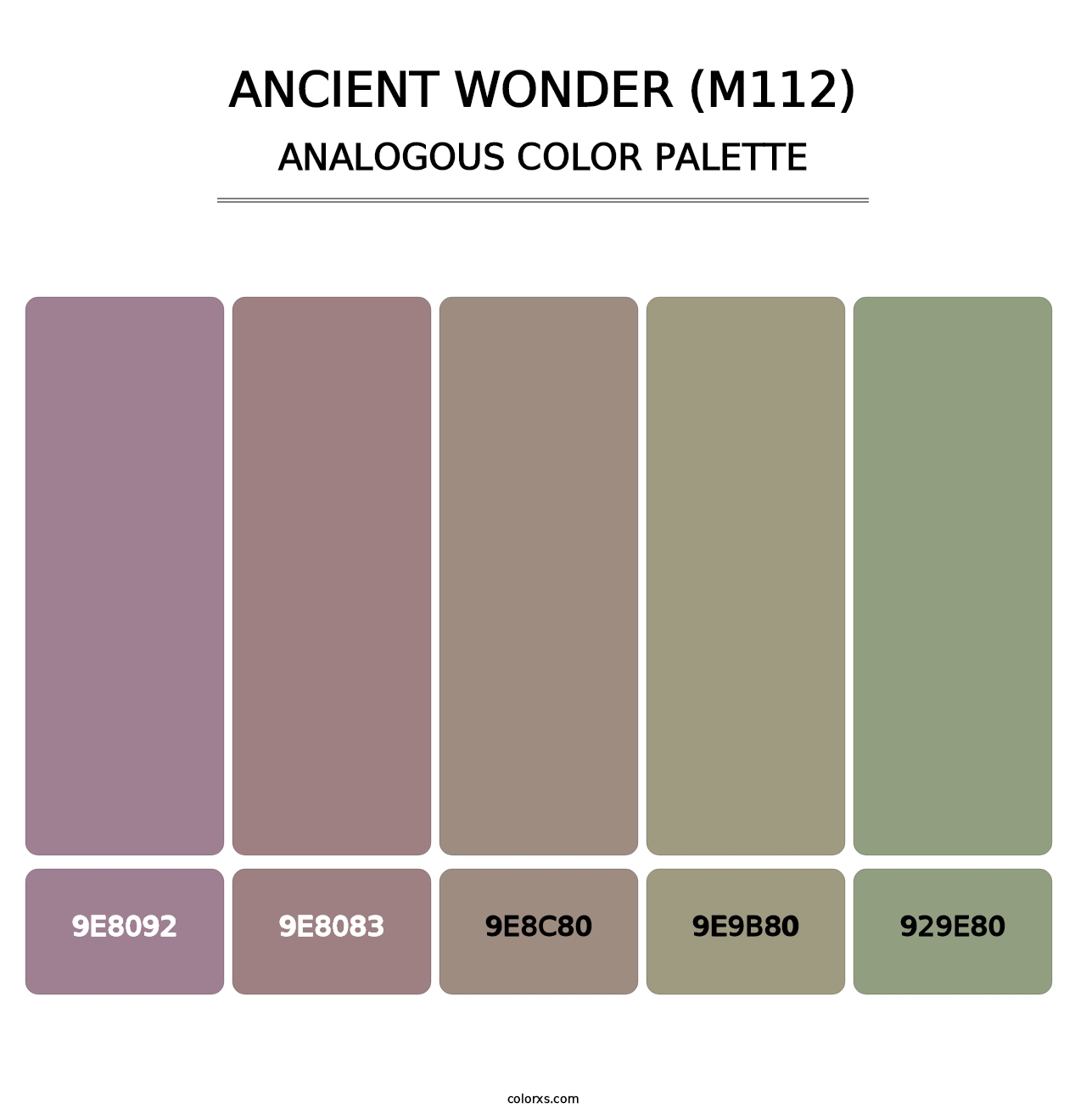 Ancient Wonder (M112) - Analogous Color Palette