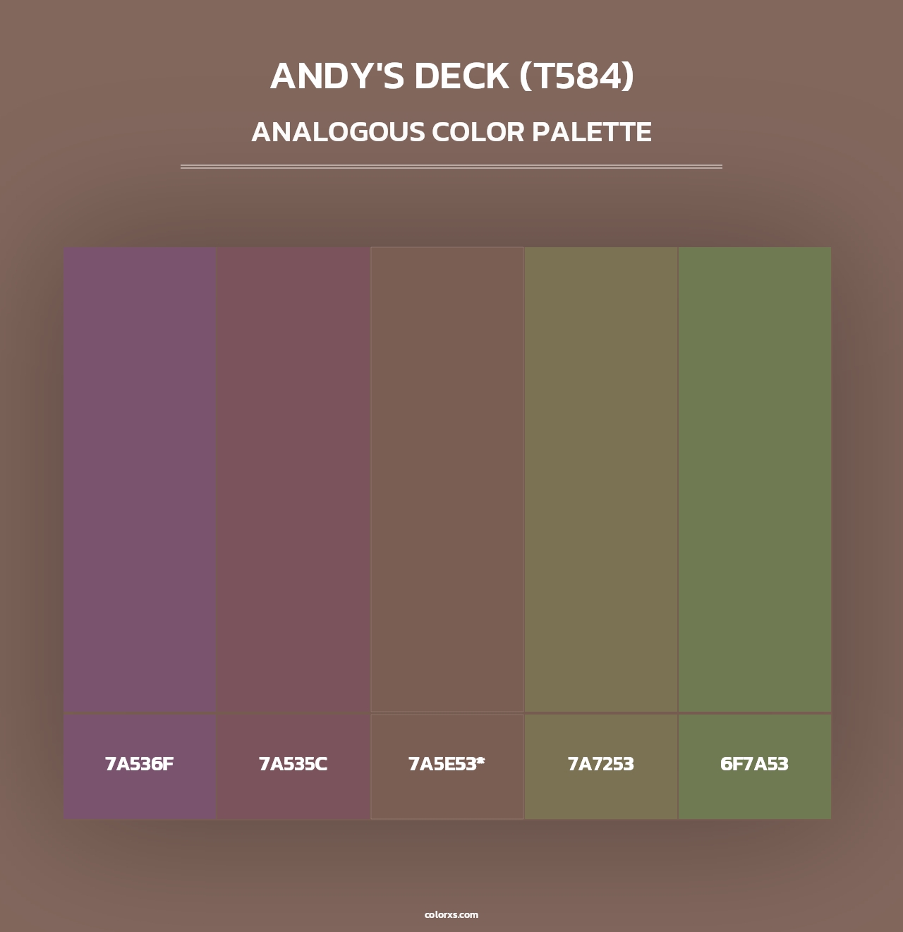 Andy's Deck (T584) - Analogous Color Palette