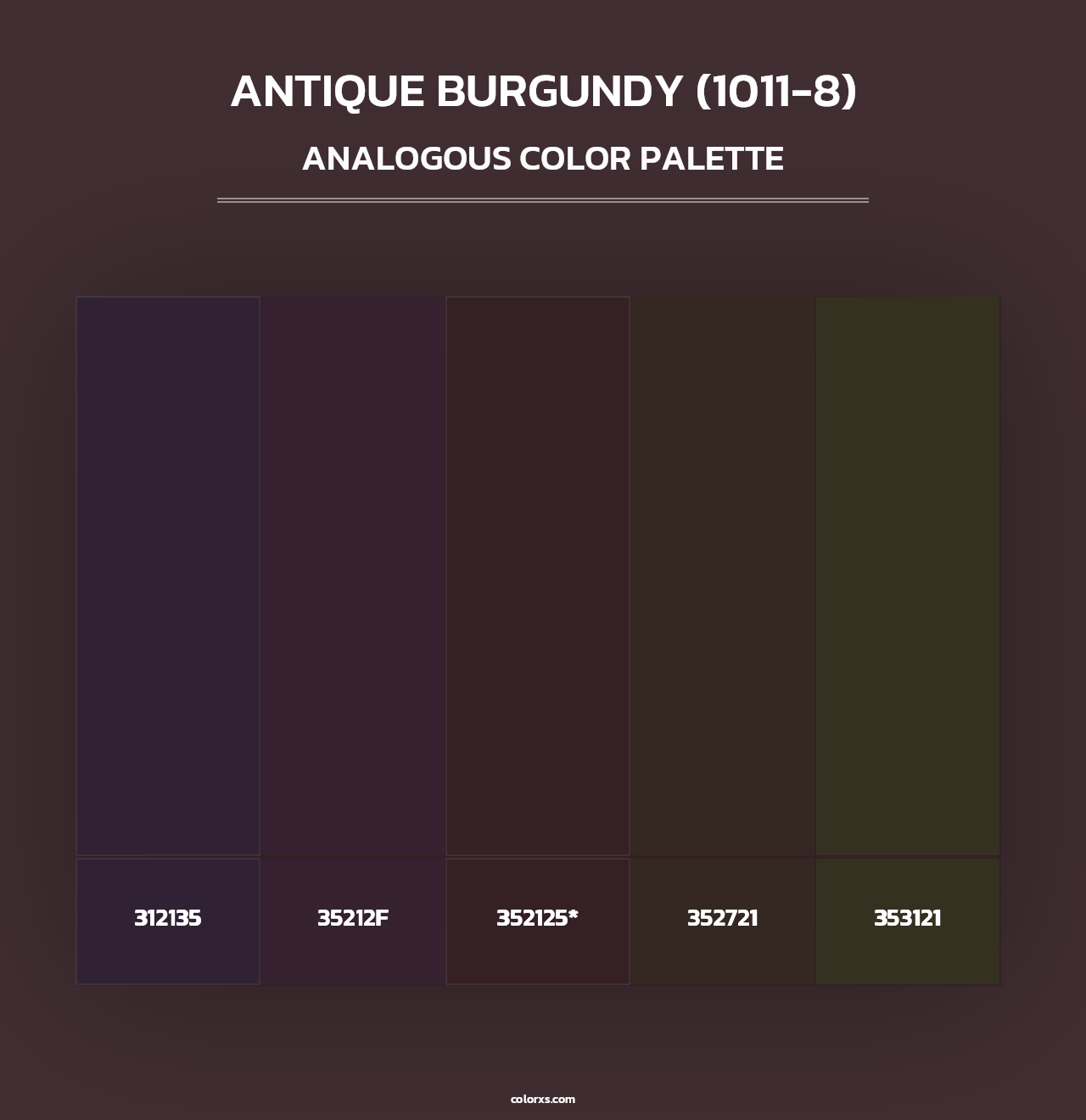 Antique Burgundy (1011-8) - Analogous Color Palette