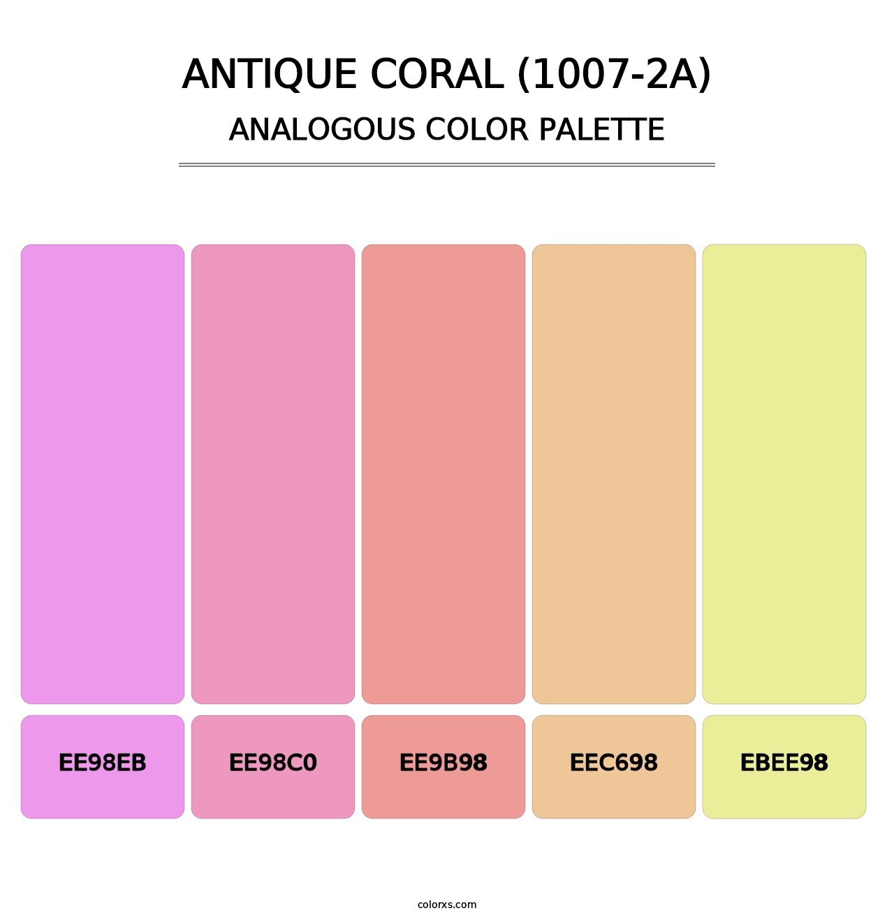 Antique Coral (1007-2A) - Analogous Color Palette