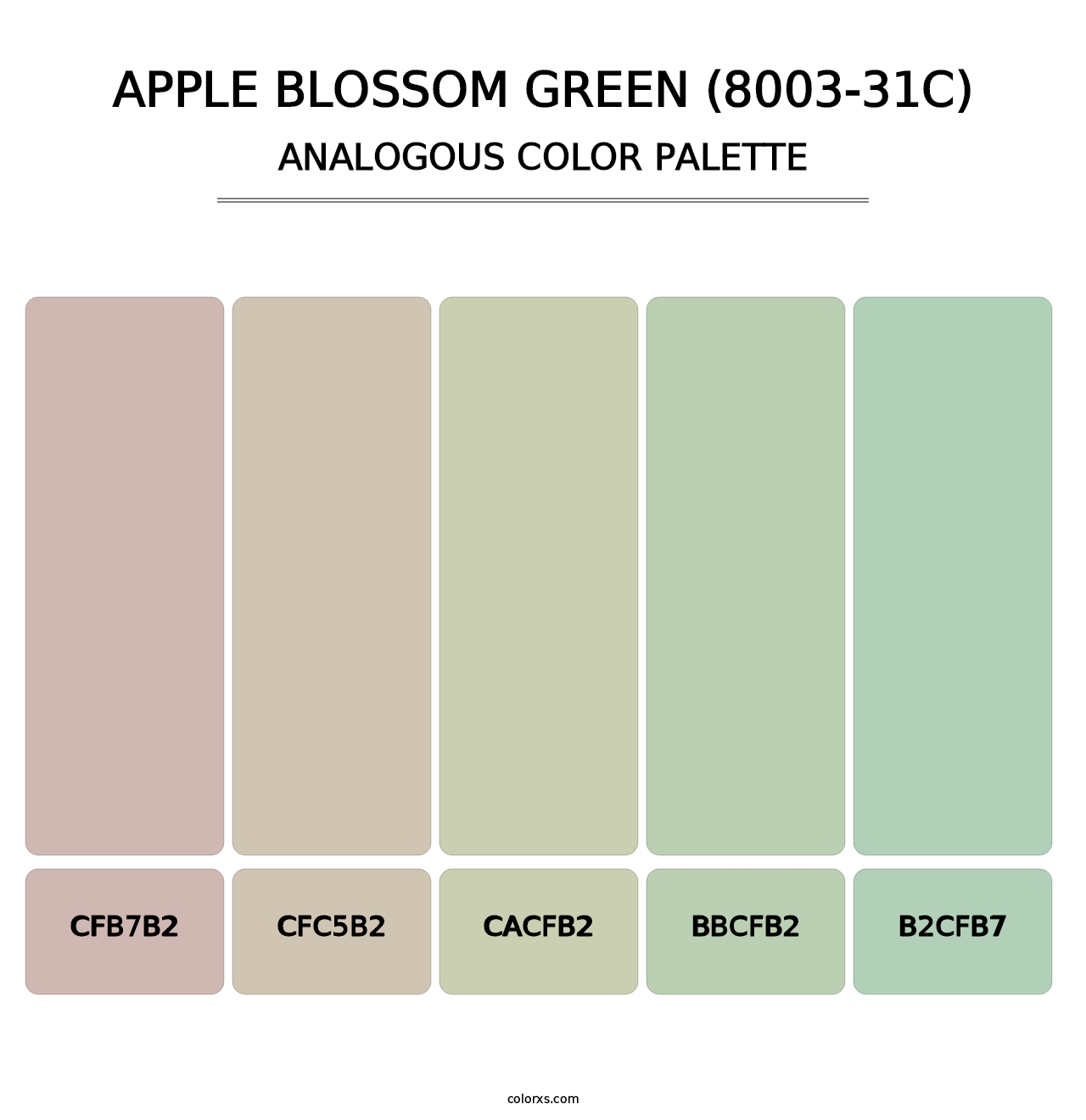 Apple Blossom Green (8003-31C) - Analogous Color Palette