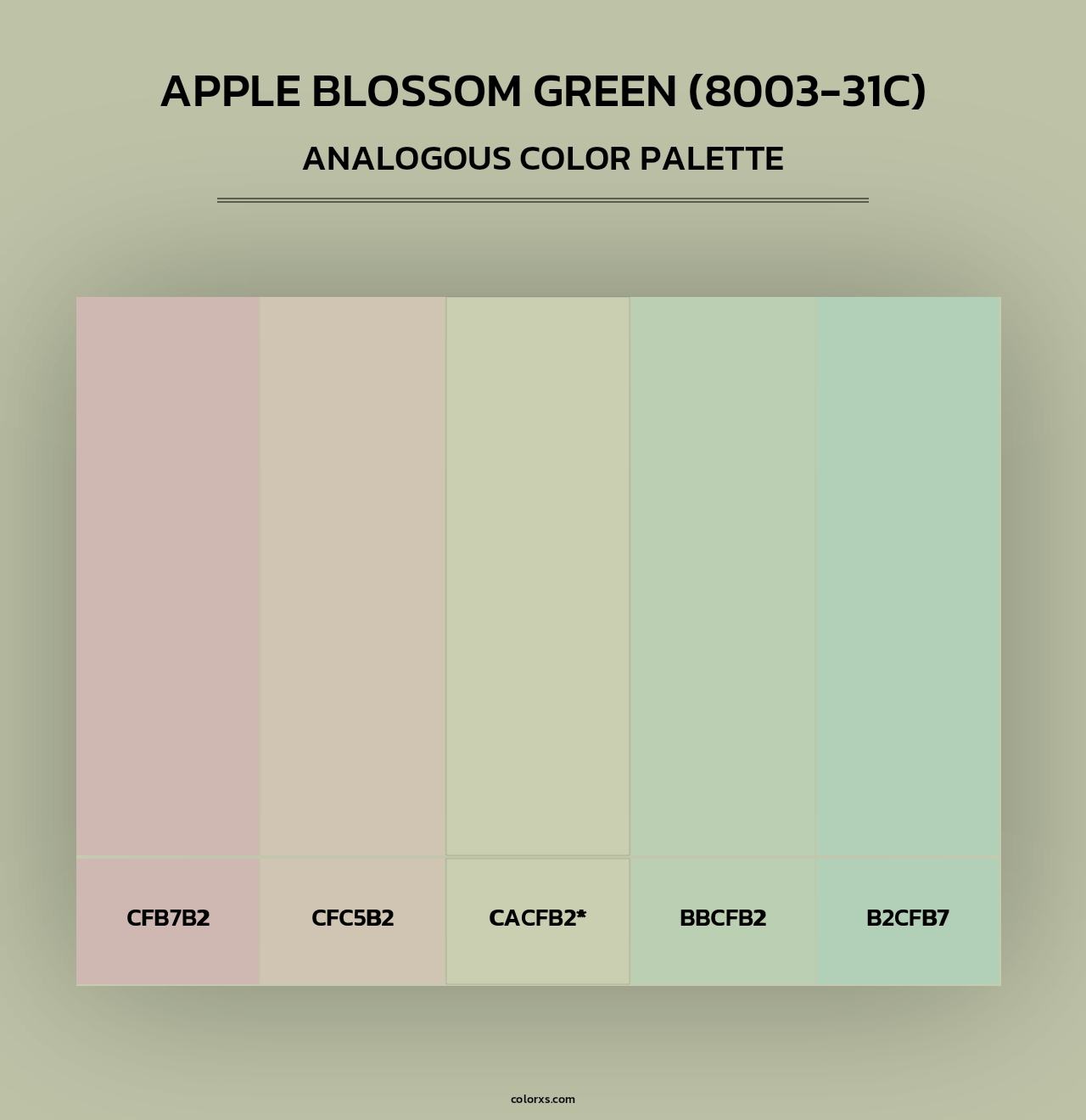 Apple Blossom Green (8003-31C) - Analogous Color Palette