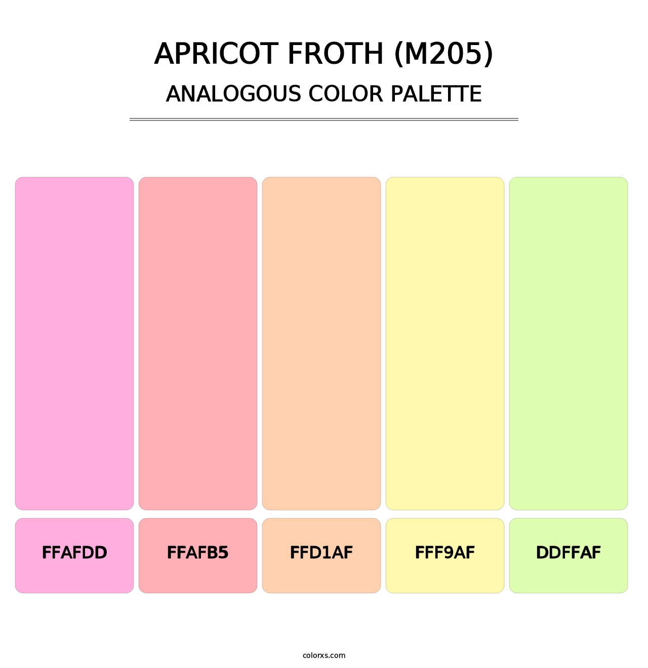 Apricot Froth (M205) - Analogous Color Palette