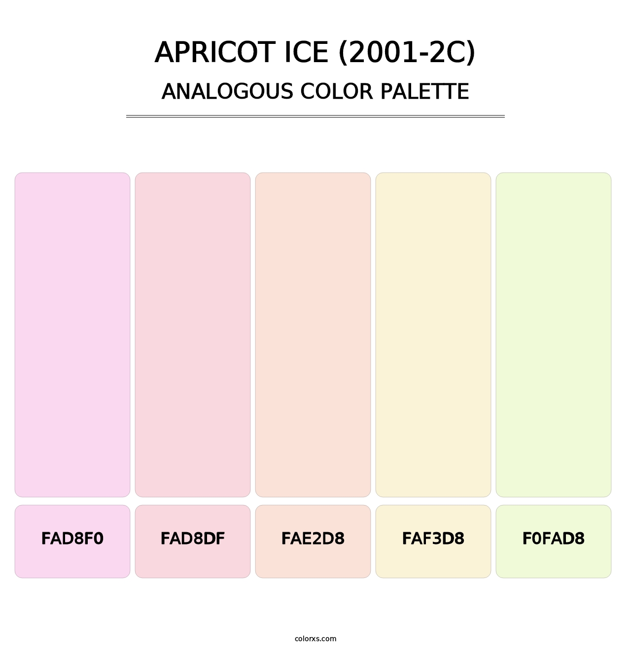 Apricot Ice (2001-2C) - Analogous Color Palette