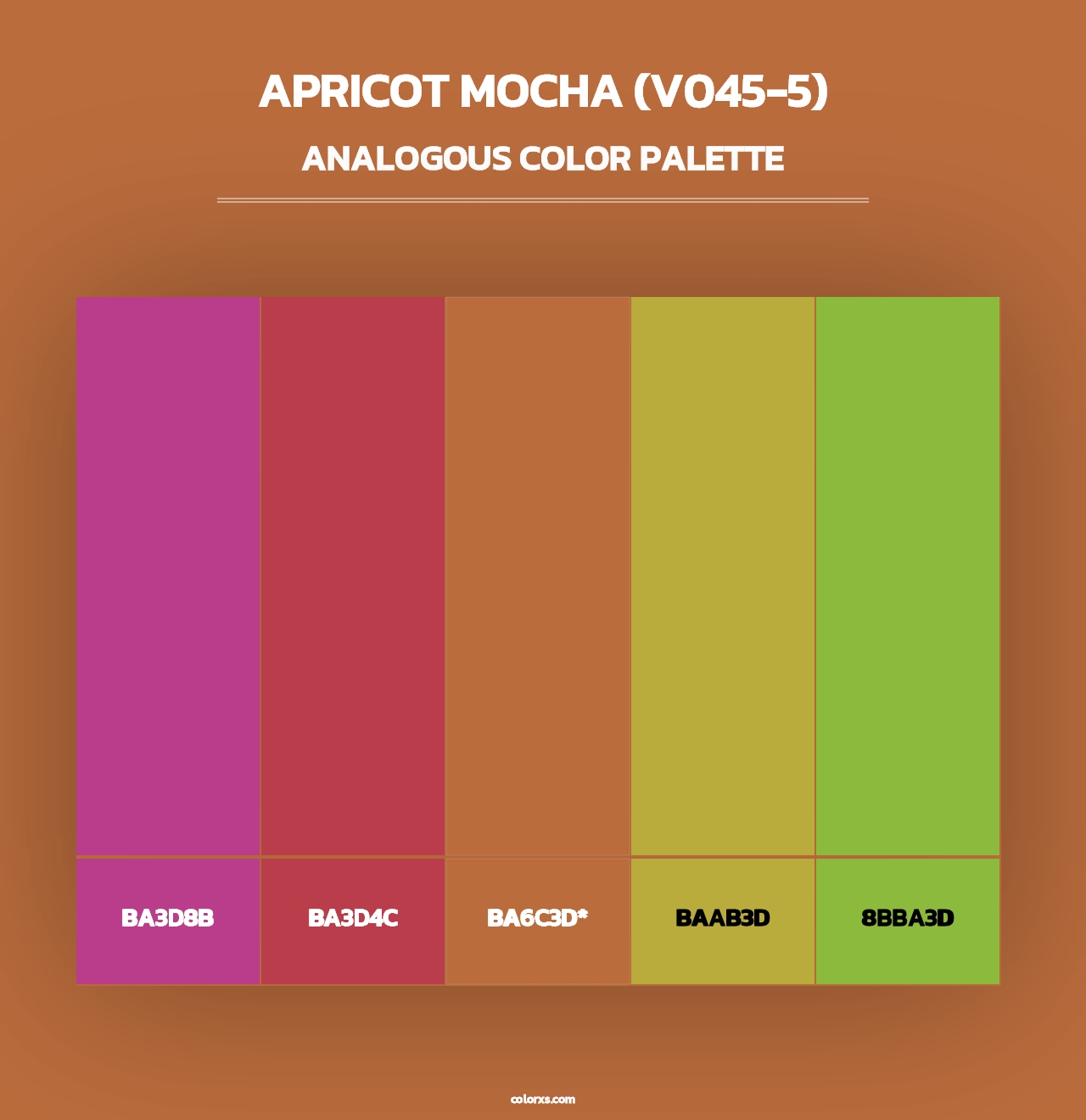 Apricot Mocha (V045-5) - Analogous Color Palette
