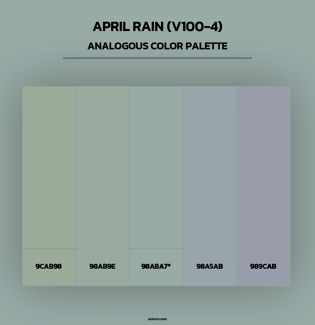 April Rain (V100-4) - Analogous Color Palette