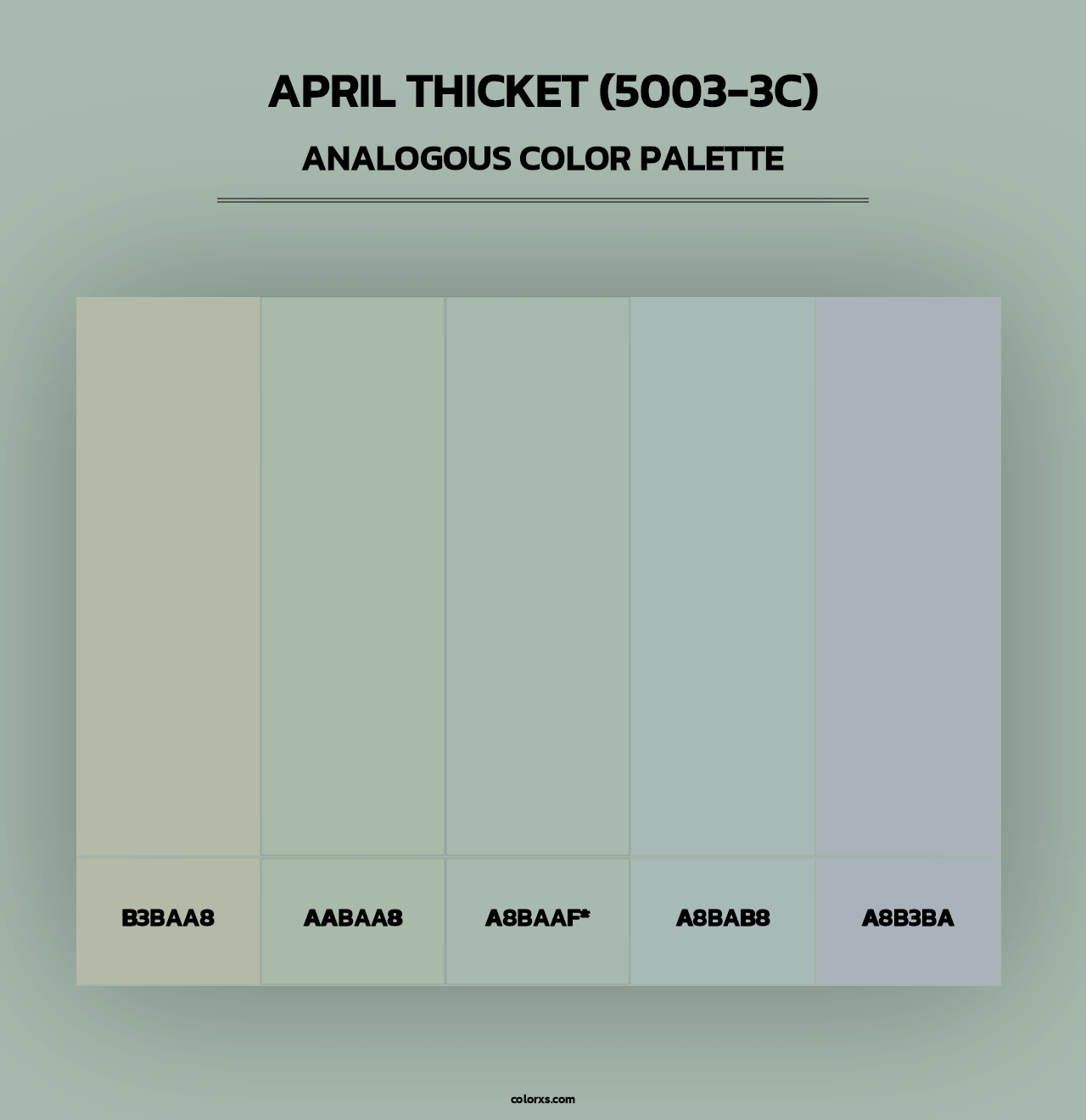 April Thicket (5003-3C) - Analogous Color Palette