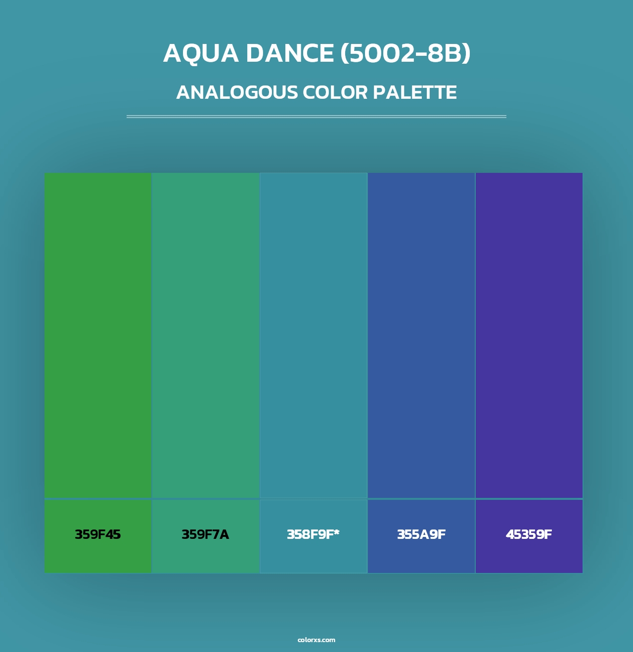 Aqua Dance (5002-8B) - Analogous Color Palette