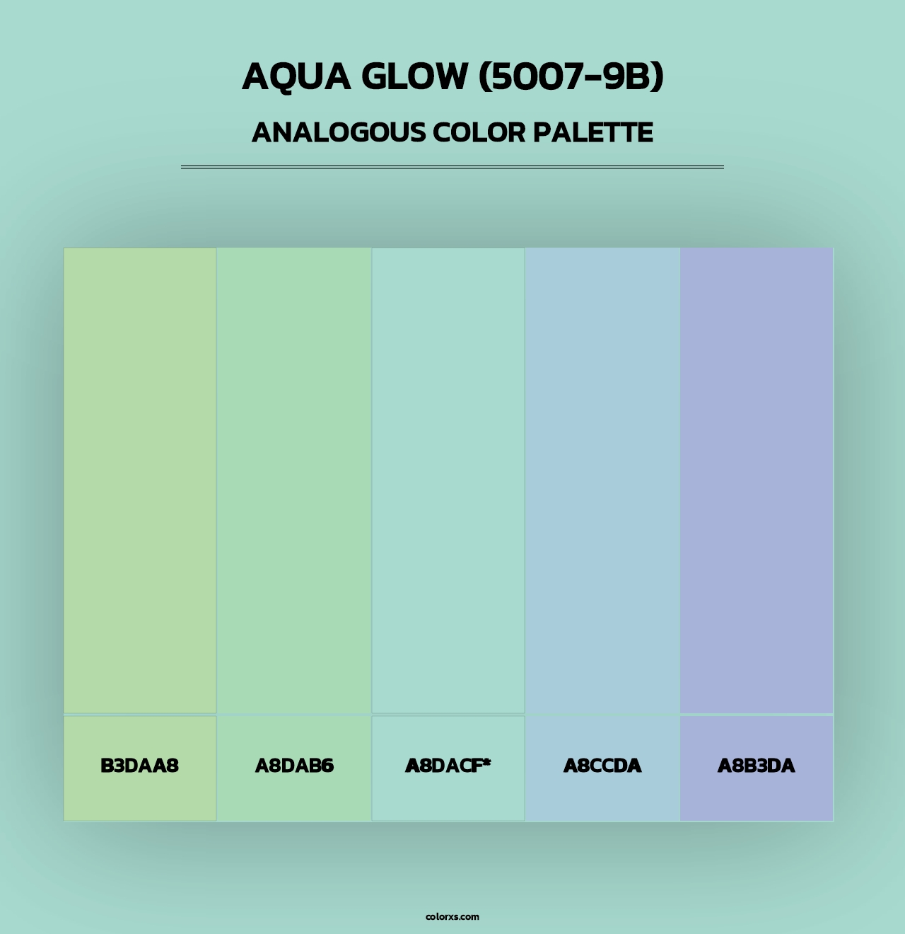 Aqua Glow (5007-9B) - Analogous Color Palette