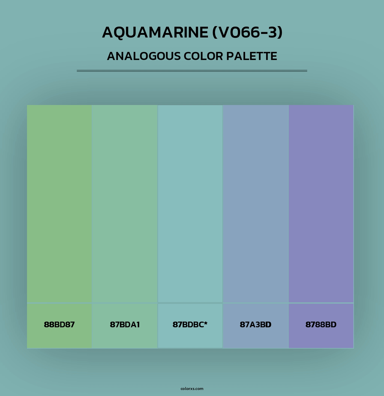 Aquamarine (V066-3) - Analogous Color Palette