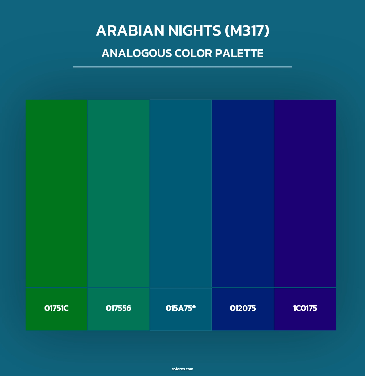 Arabian Nights (M317) - Analogous Color Palette