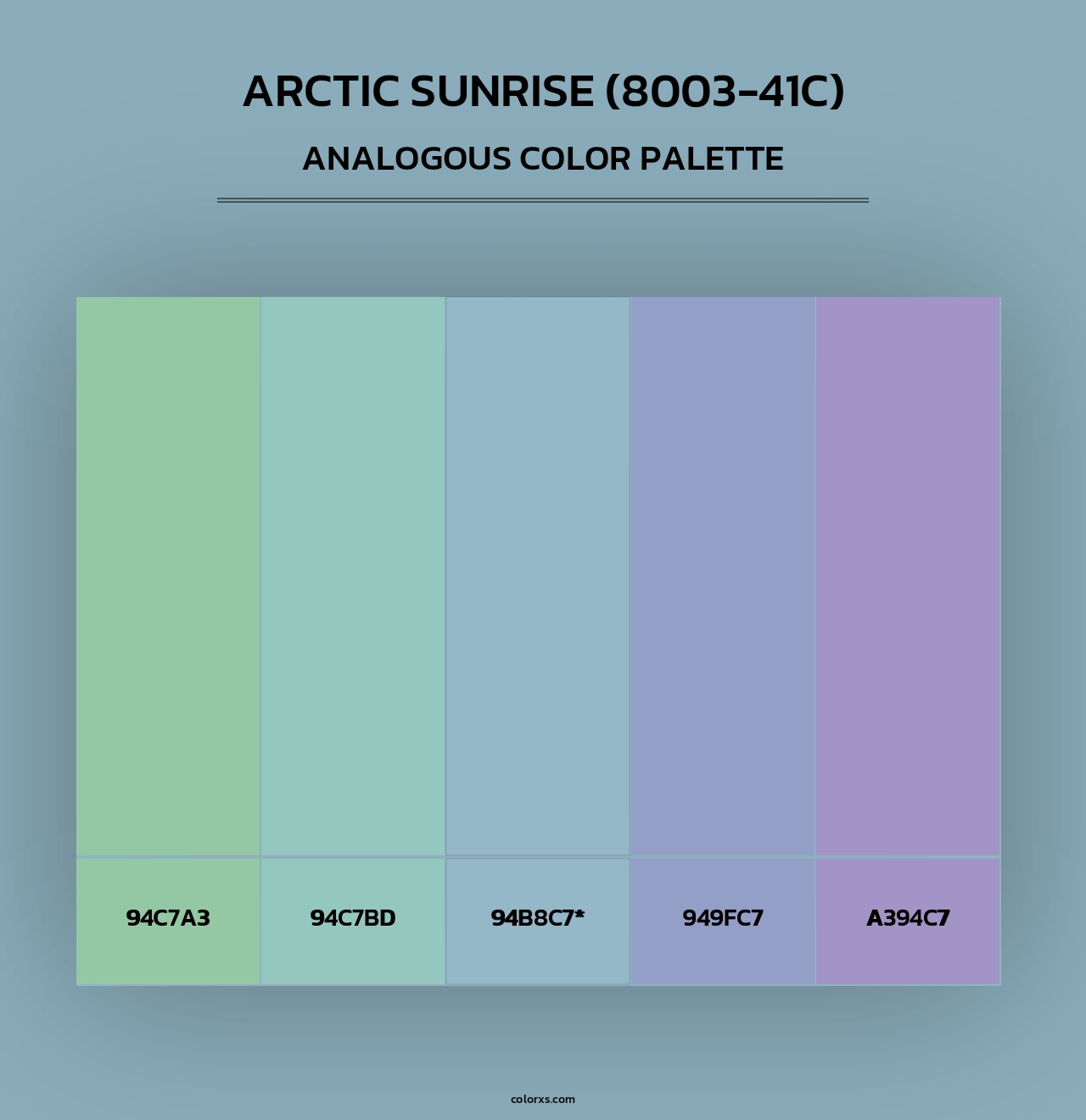 Arctic Sunrise (8003-41C) - Analogous Color Palette