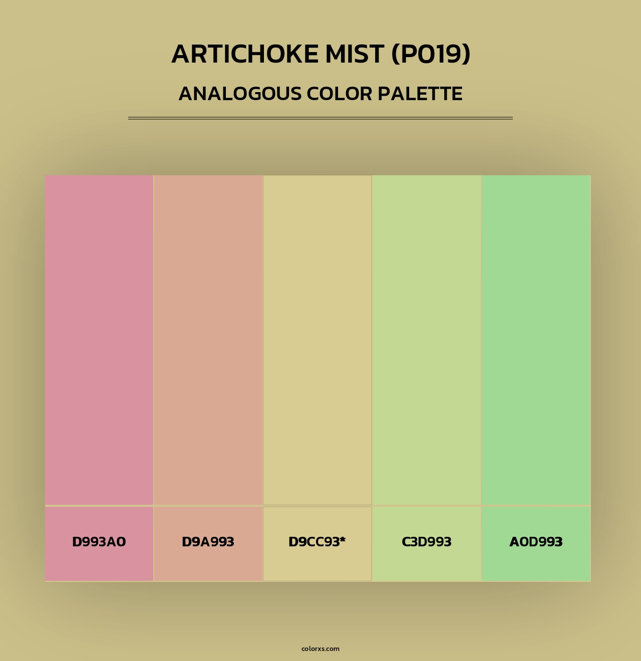 Artichoke Mist (P019) - Analogous Color Palette