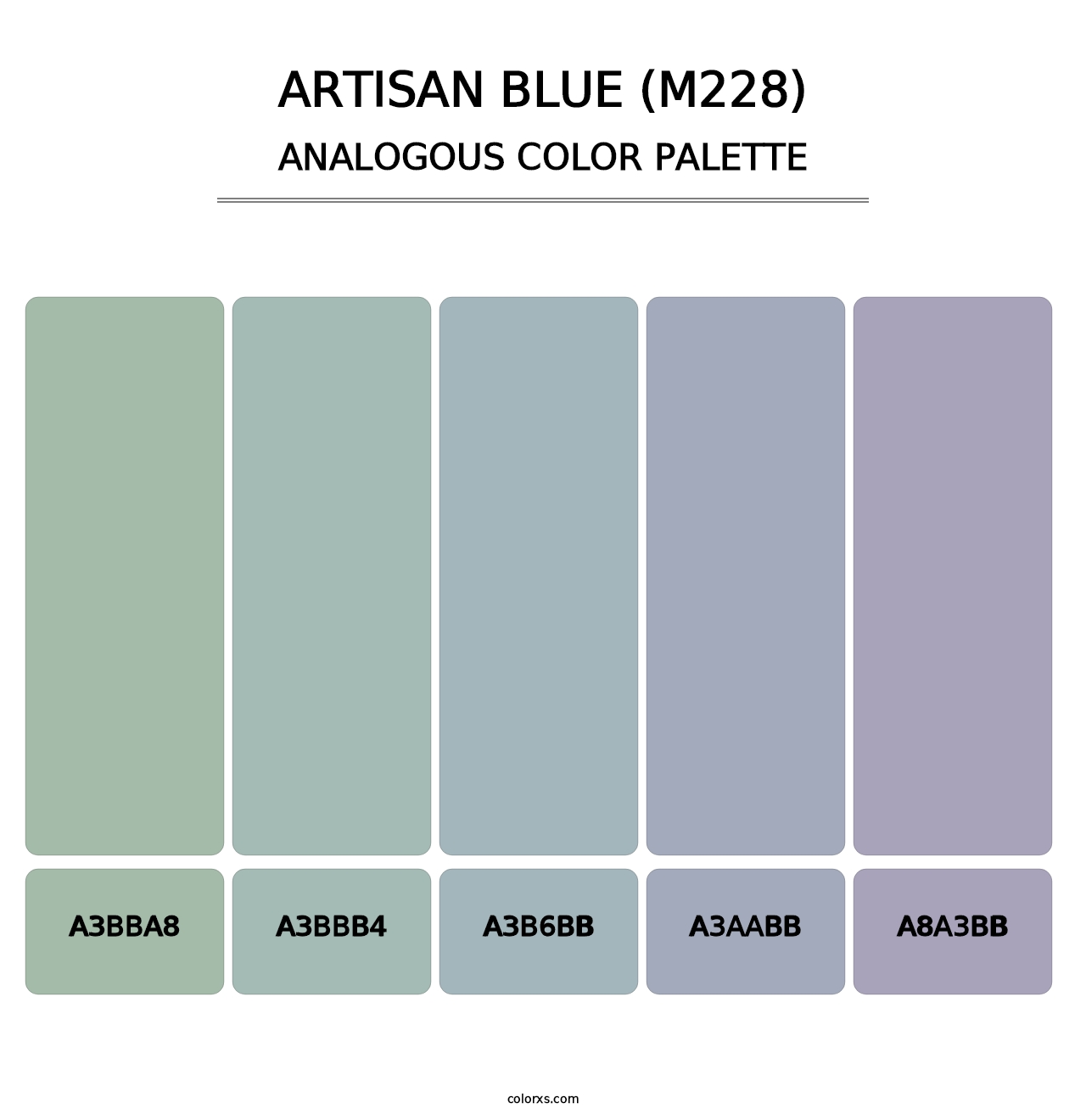 Artisan Blue (M228) - Analogous Color Palette