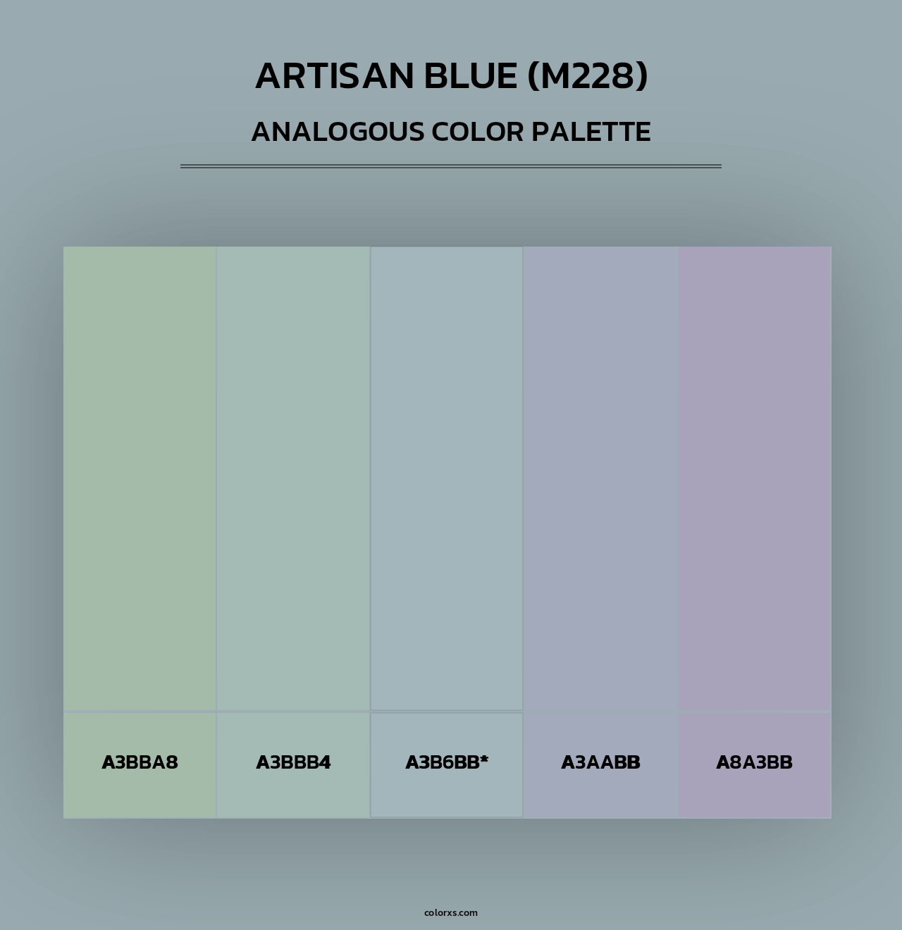 Artisan Blue (M228) - Analogous Color Palette