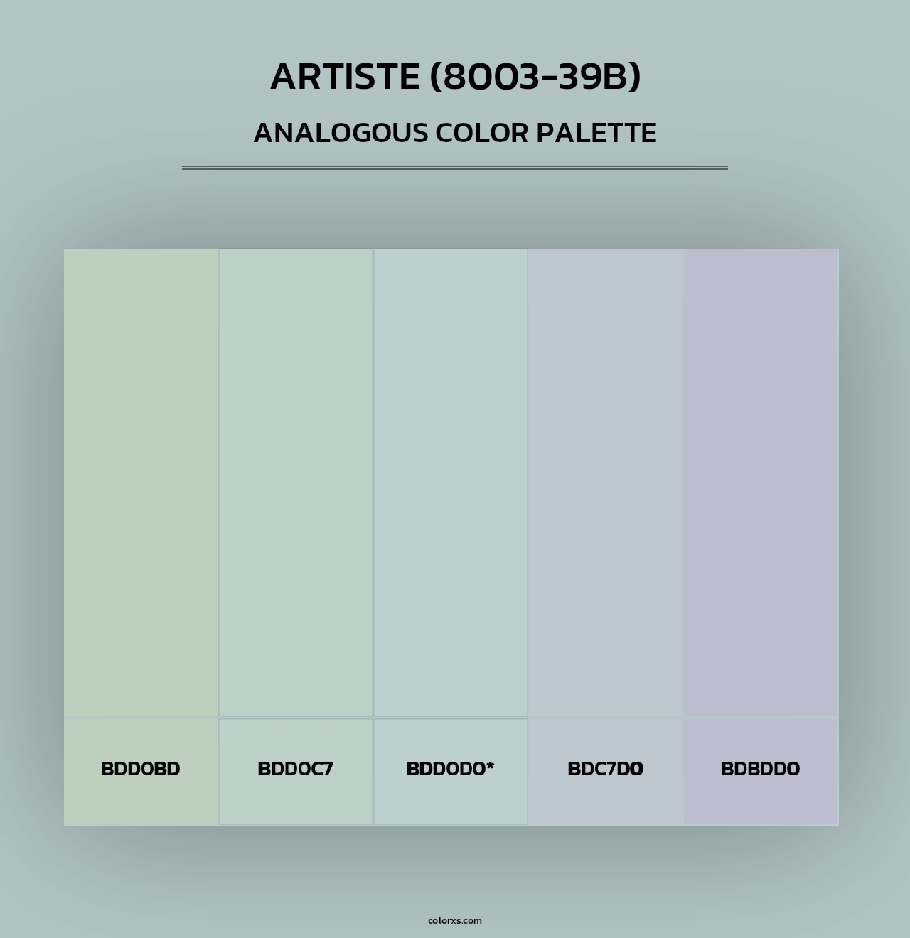Artiste (8003-39B) - Analogous Color Palette