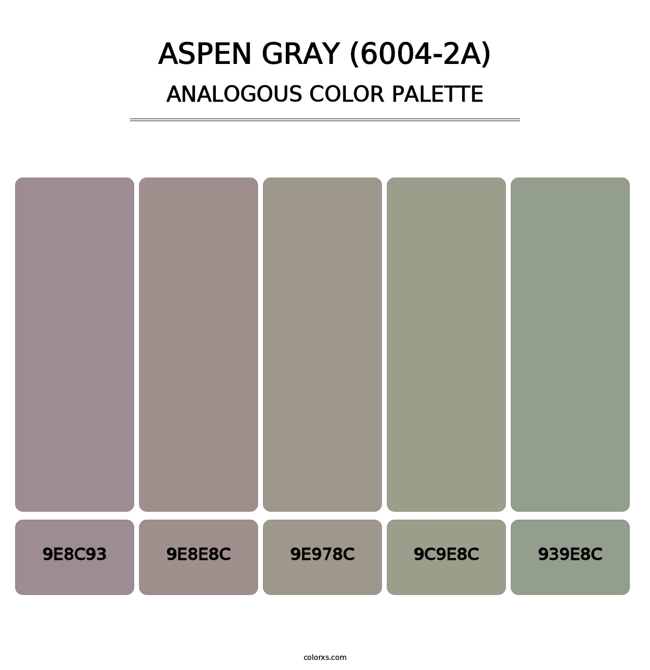 Aspen Gray (6004-2A) - Analogous Color Palette