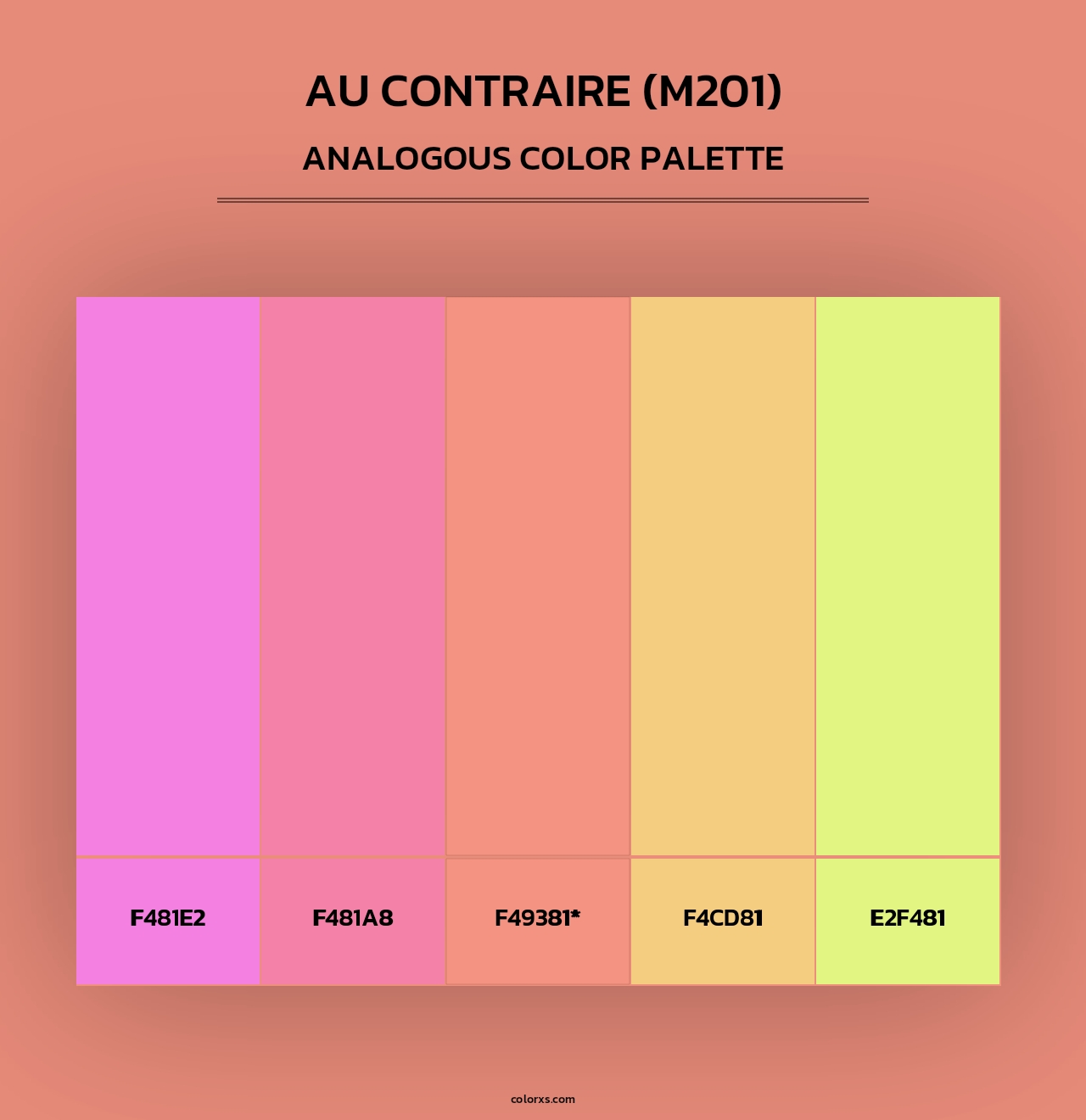 Au Contraire (M201) - Analogous Color Palette
