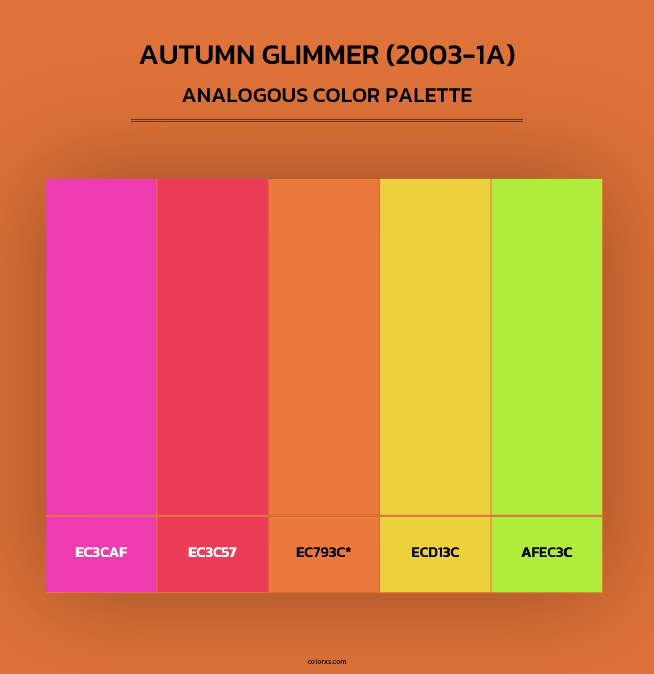 Autumn Glimmer (2003-1A) - Analogous Color Palette