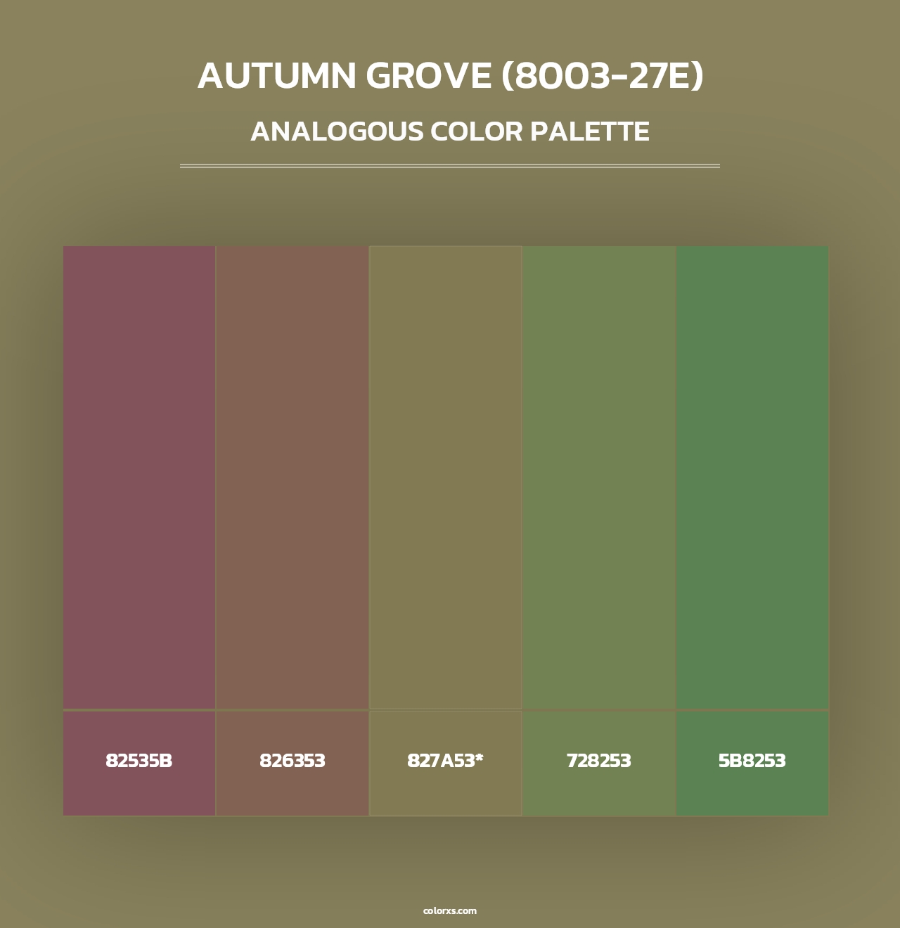 Autumn Grove (8003-27E) - Analogous Color Palette