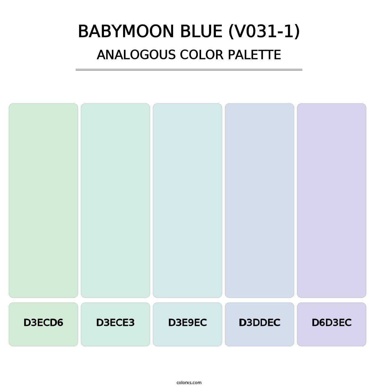 Babymoon Blue (V031-1) - Analogous Color Palette