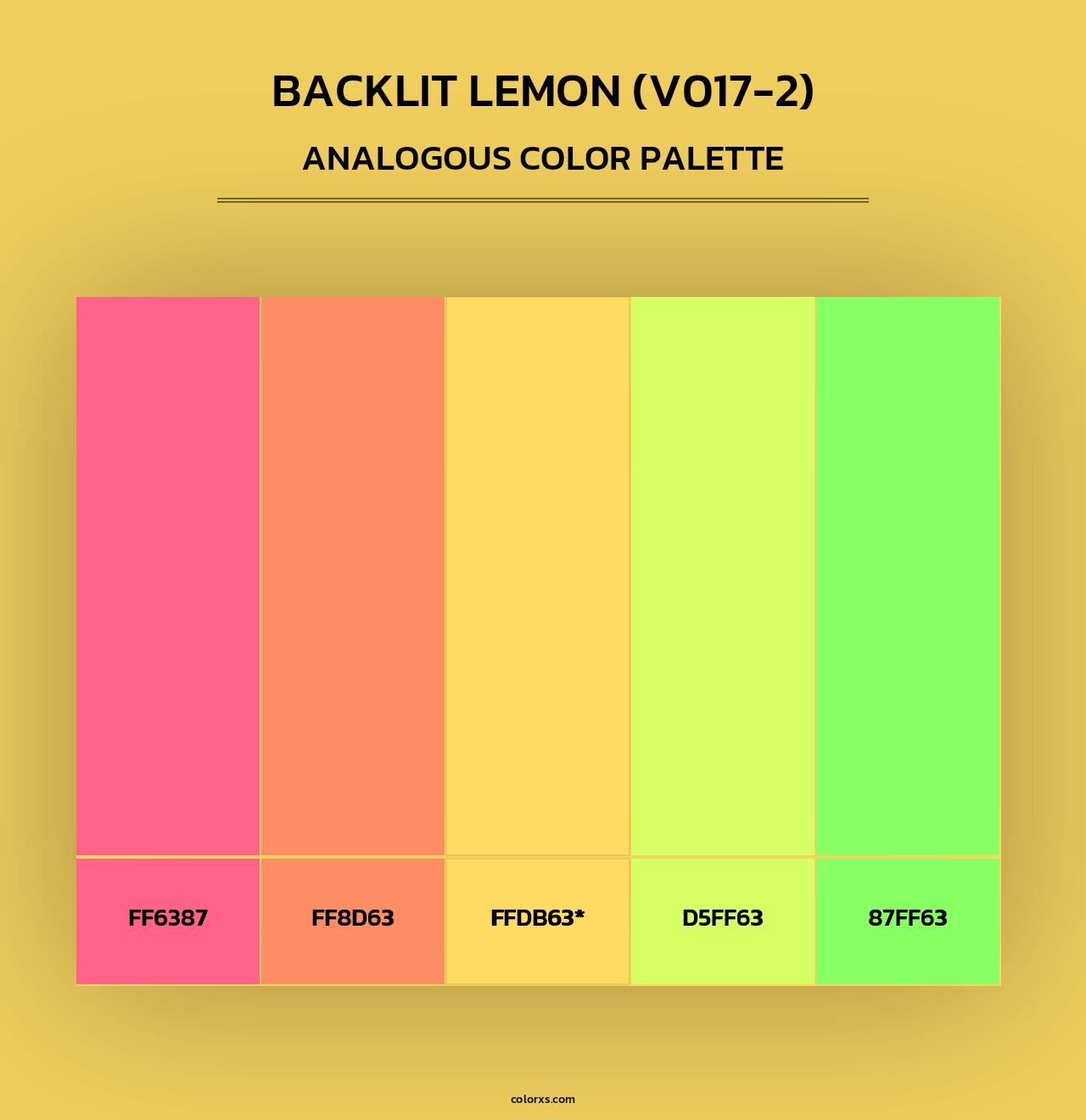 Backlit Lemon (V017-2) - Analogous Color Palette