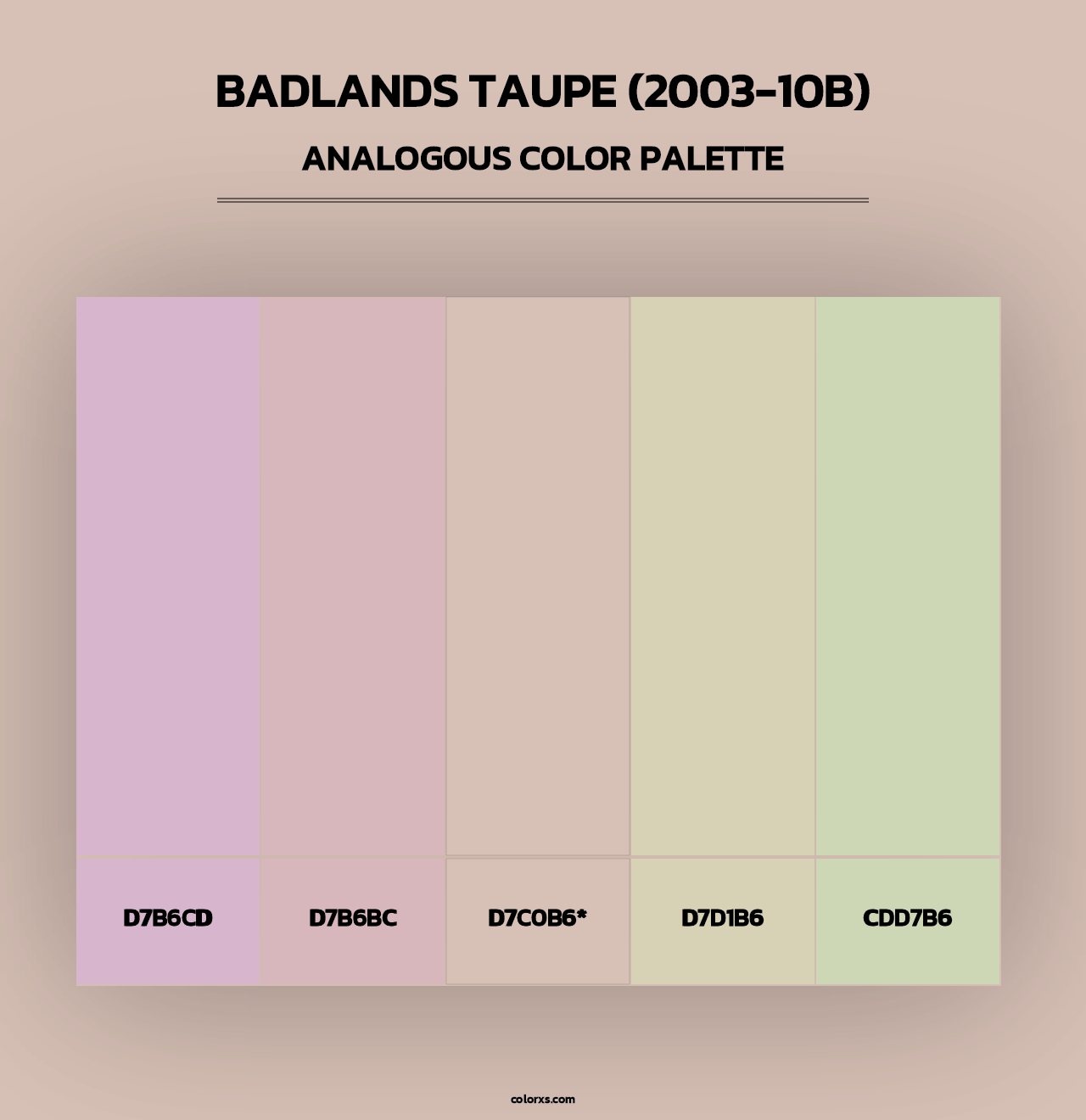 Badlands Taupe (2003-10B) - Analogous Color Palette
