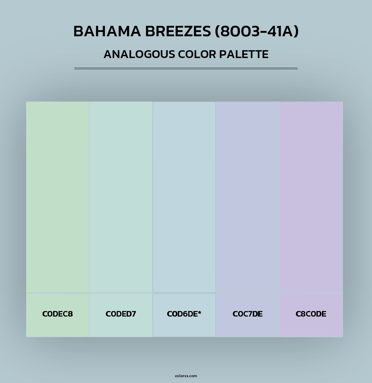 Bahama Breezes (8003-41A) - Analogous Color Palette